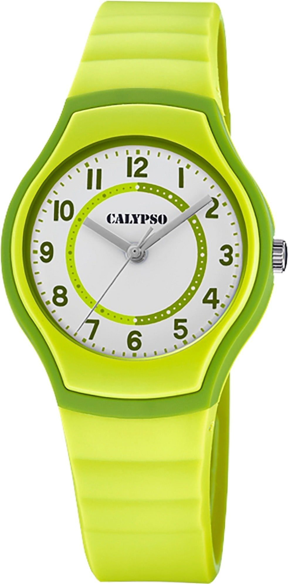 CALYPSO WATCHES Quarzuhr Calypso Jugend 31mm), Kunststoffarmband, (ca. Analog Jugenduhr K5806/4, Uhr Fashion-Style mittel rund