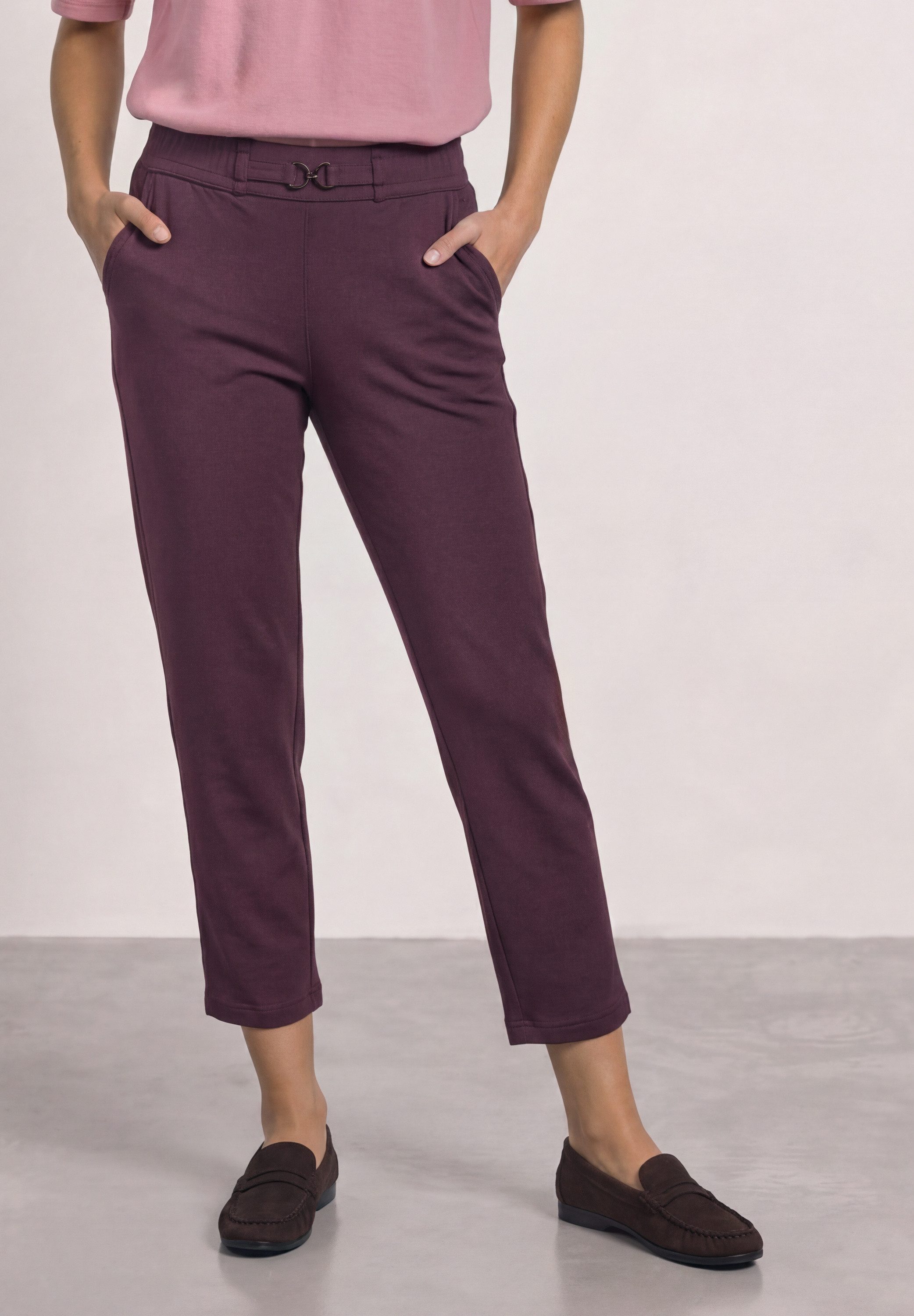 STREET ONE Stoffhose mit Schnallen