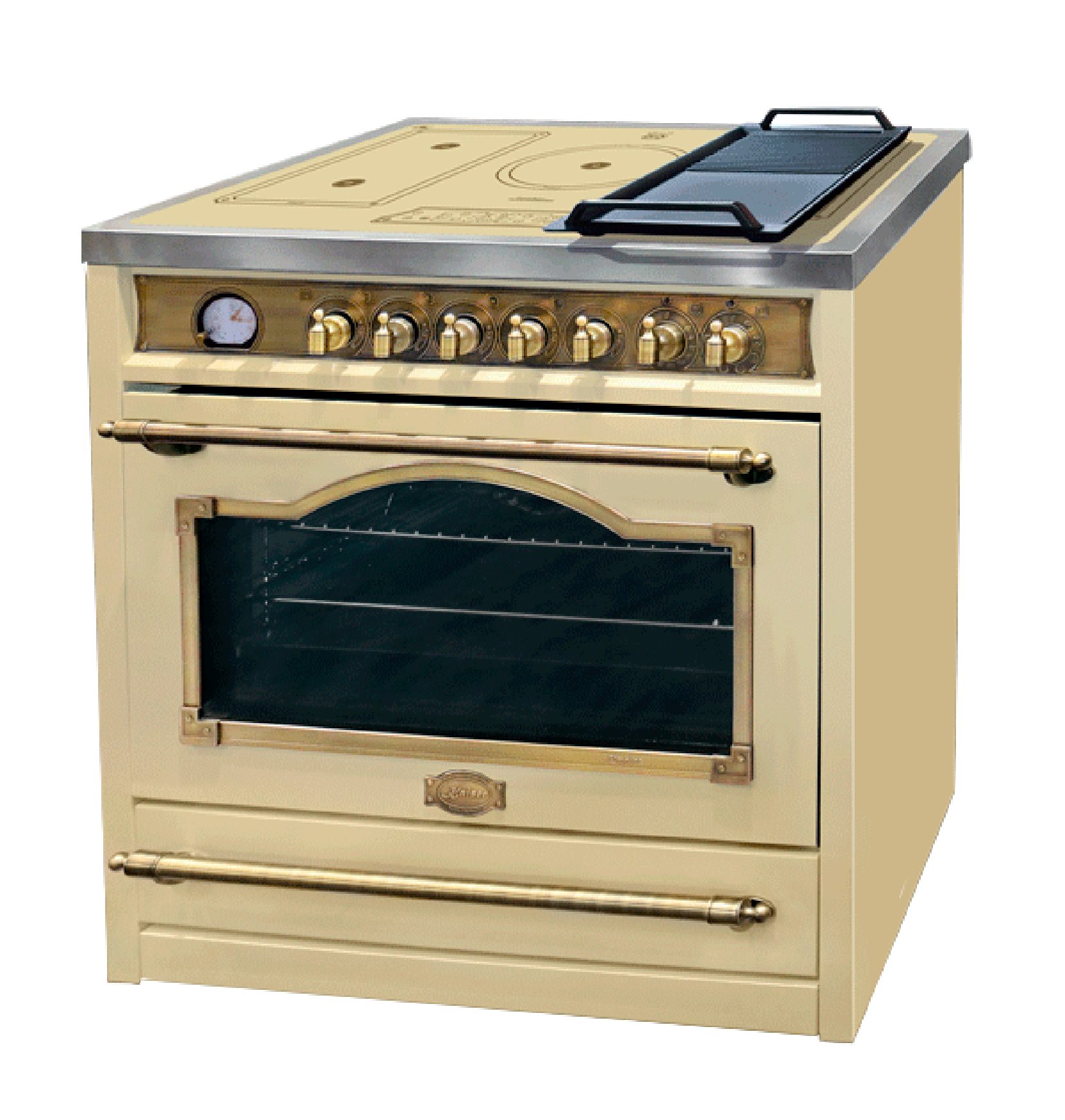 Kaiser Küchengeräte Induktions Herd-Set Elektro Standherd 90 cm, 115 L+Dunstabzugshaube, 90 cm+Retro-Toaster, 6 verschiedene Toaststufen für beste Ergebnisse HC 93655 IElfEm+A 9423 ElfBE ECO+T 4000 ElfEm, mit 1-fach-Teleskopauszug