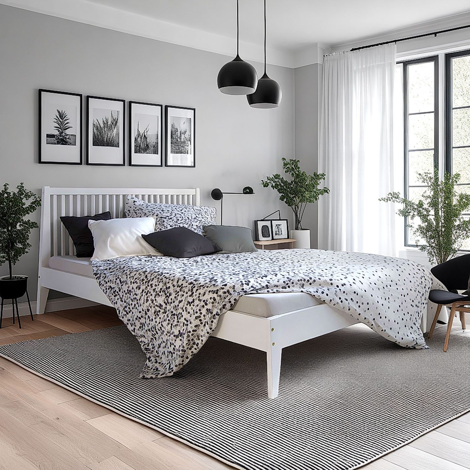 Homestyle4u Holzbett 140x200 Doppelbett Bettgestell Futonbett günstig online kaufen