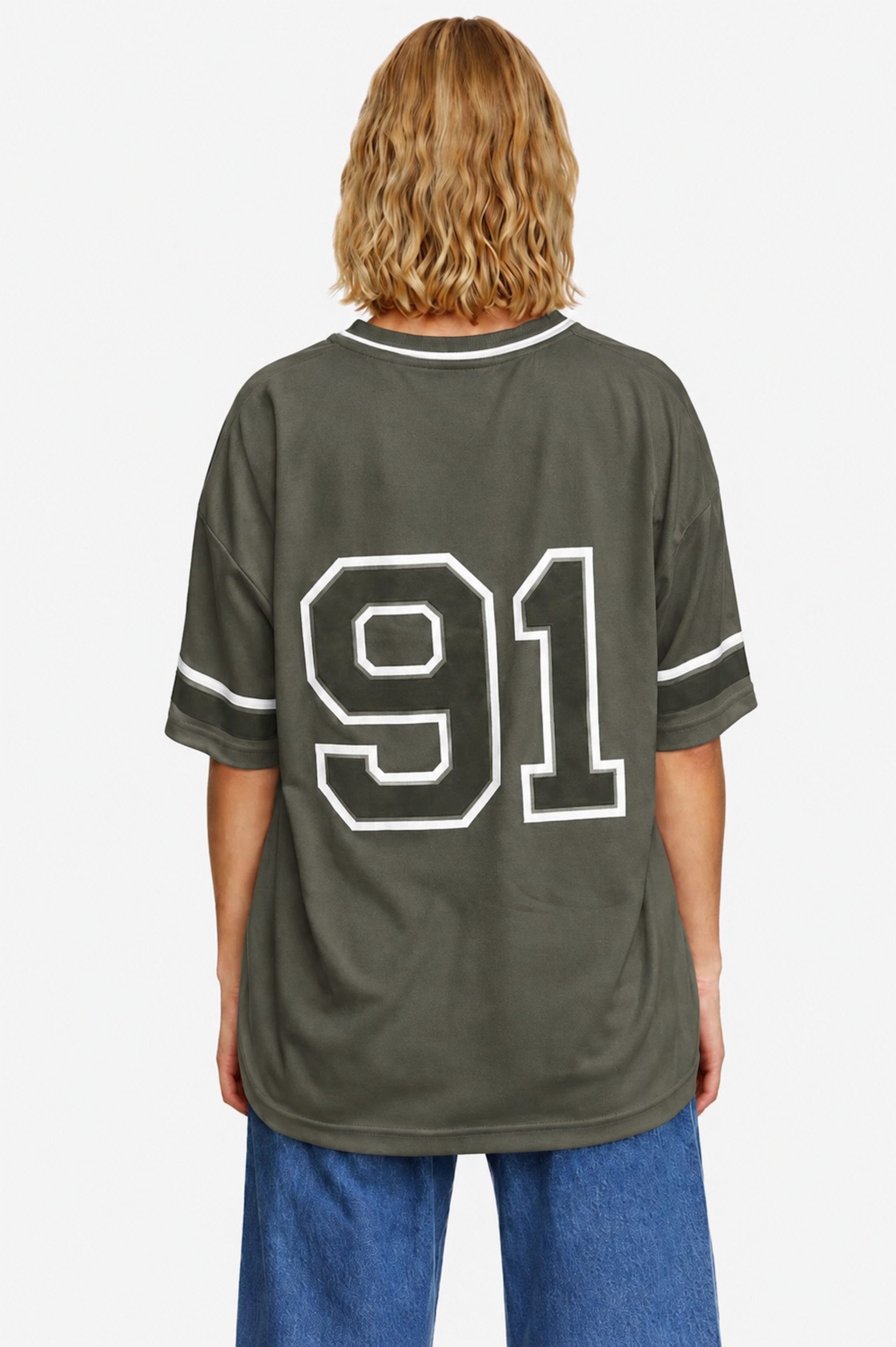 Worldclassca T-Shirt Worldclassca Oversized LA 91 Los Angeles Print T-Shirt College Tee