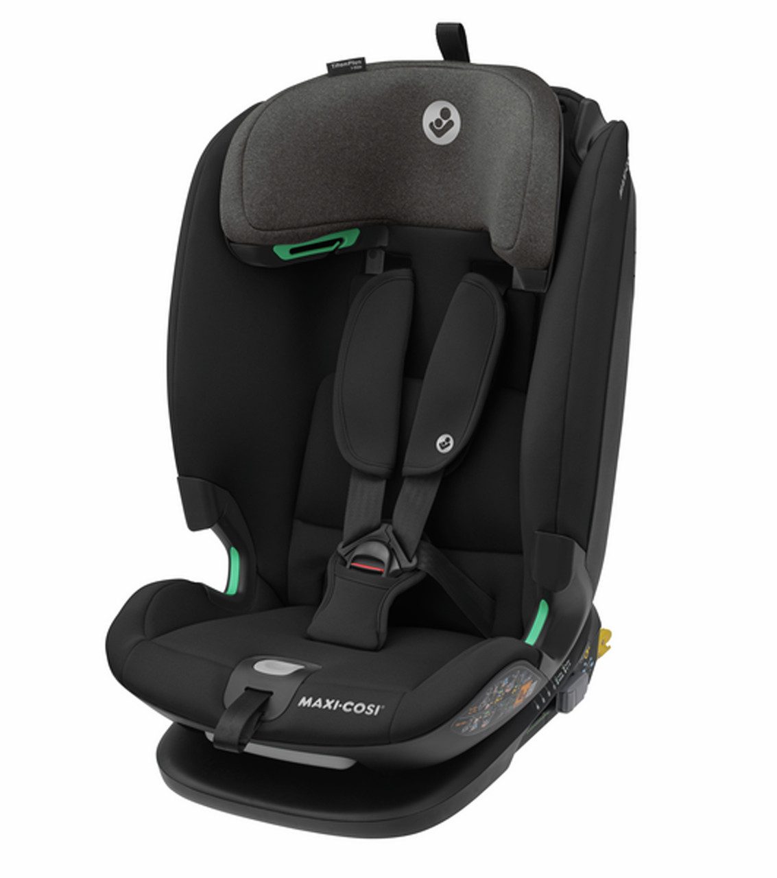 Maxi-Cosi Autokindersitz MC TITAN PLUS I-SIZE AUTHENTIC BLACK, ab: 15 Monate, bis: 12 Jahre, G-CELL-Seitenaufprallschutz Mehrere Sitz- und Liegepositionen Wäch…