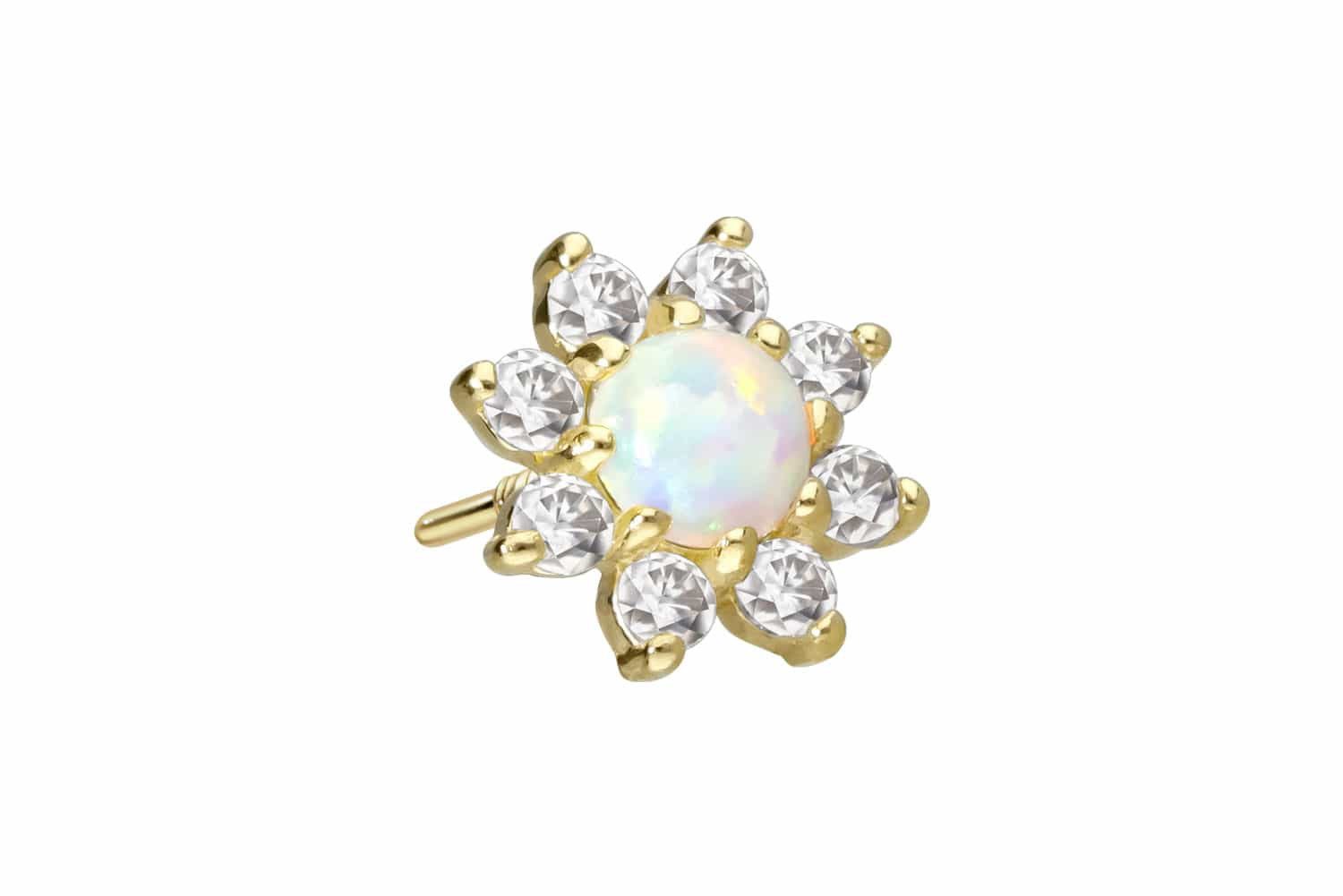 PIERCINGLINE Piercing-Set 14 Karat Gold Schraubaufsatz mit Außengewinde MOI günstig online kaufen