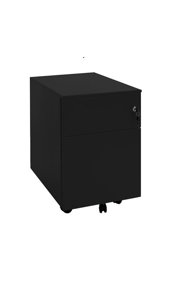 Steelboxx Rollcontainer Bürocontainer mit Hängeregistratur für DIN A4 Hängemappen, (1 St), Komplett verschweißt und montiert - keine Montage erforderlich