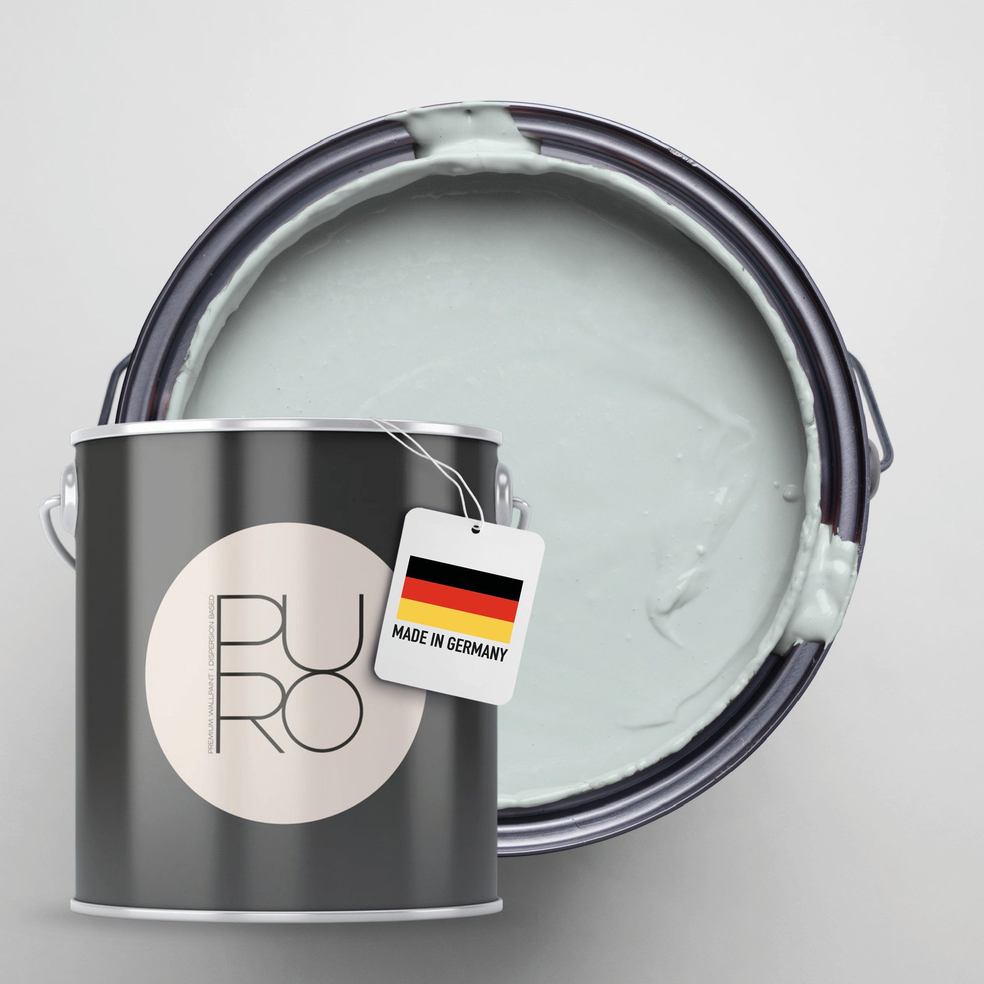 A.S. Création Wandfarbe Premium Innenwandfarbe PURO Tuchmatt bluish petrol, ideal für Wohnzimmer, Schlafzimmer, Flur und Küche, Farbwelt Blau