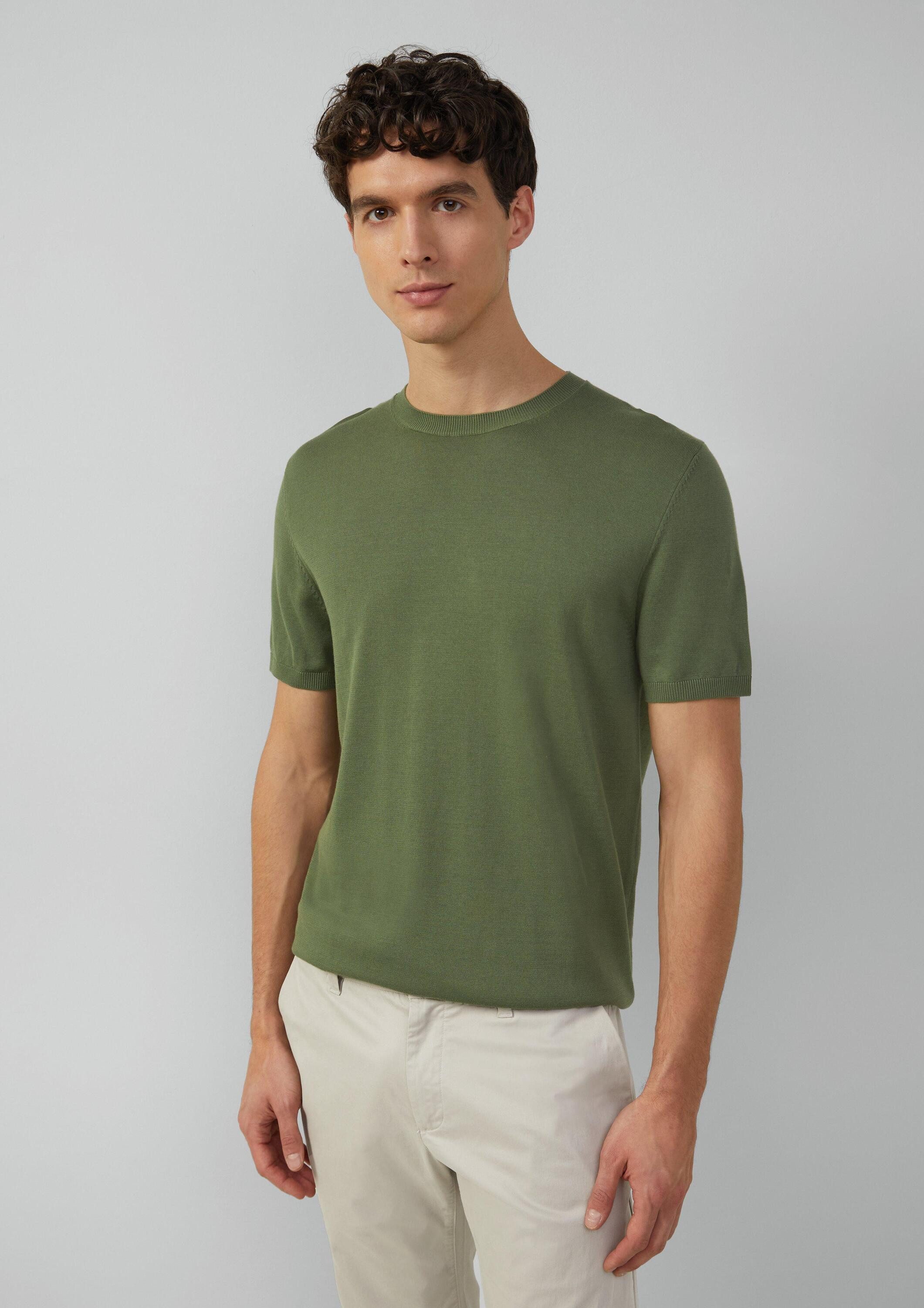 s.Oliver Kurzarmpullover Strickpullover Feingestricktes T-Shirt aus Baumwol günstig online kaufen