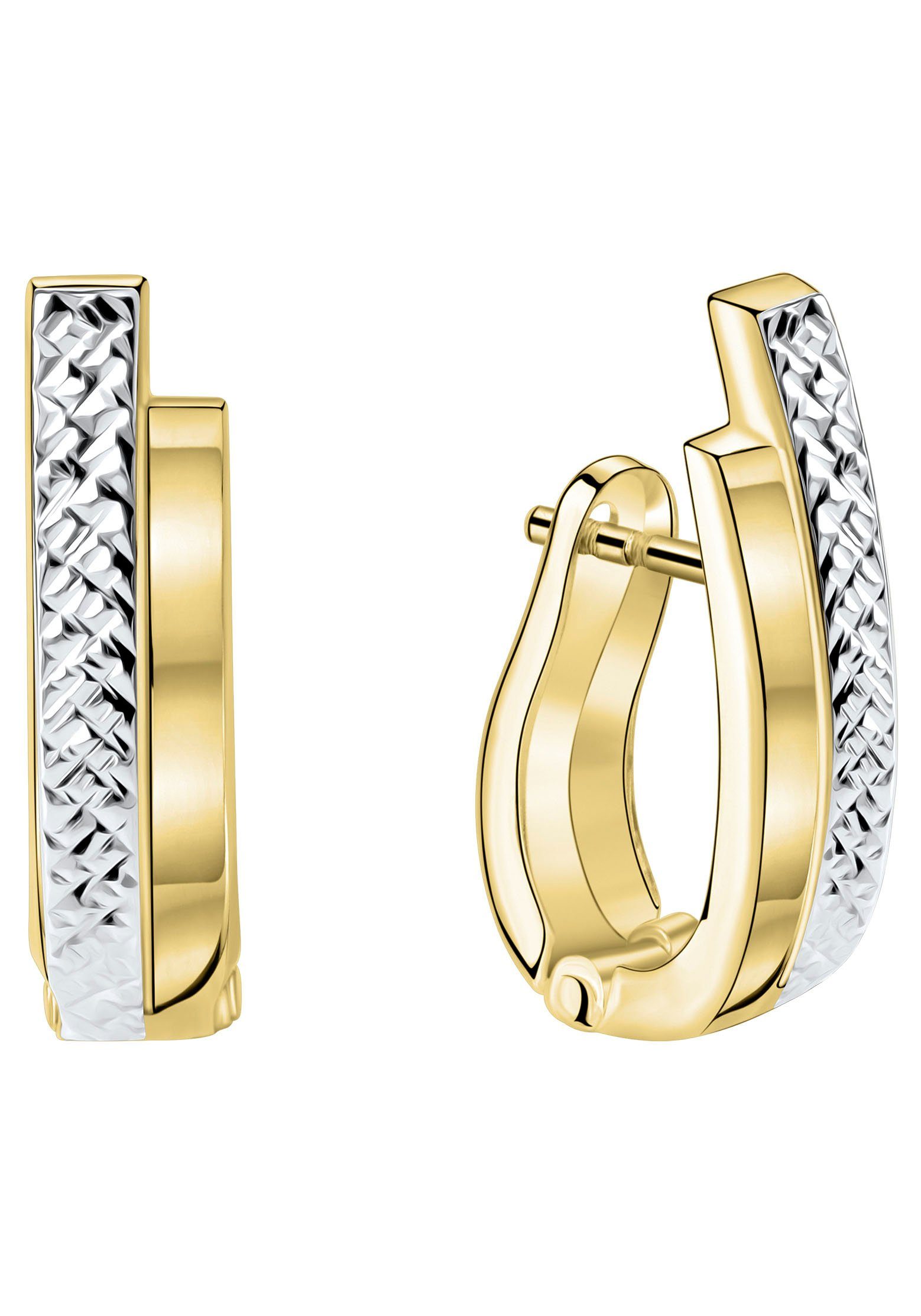Paar Creolen Schmuck Geschenk Gold 375 Ohrschmuck Creole