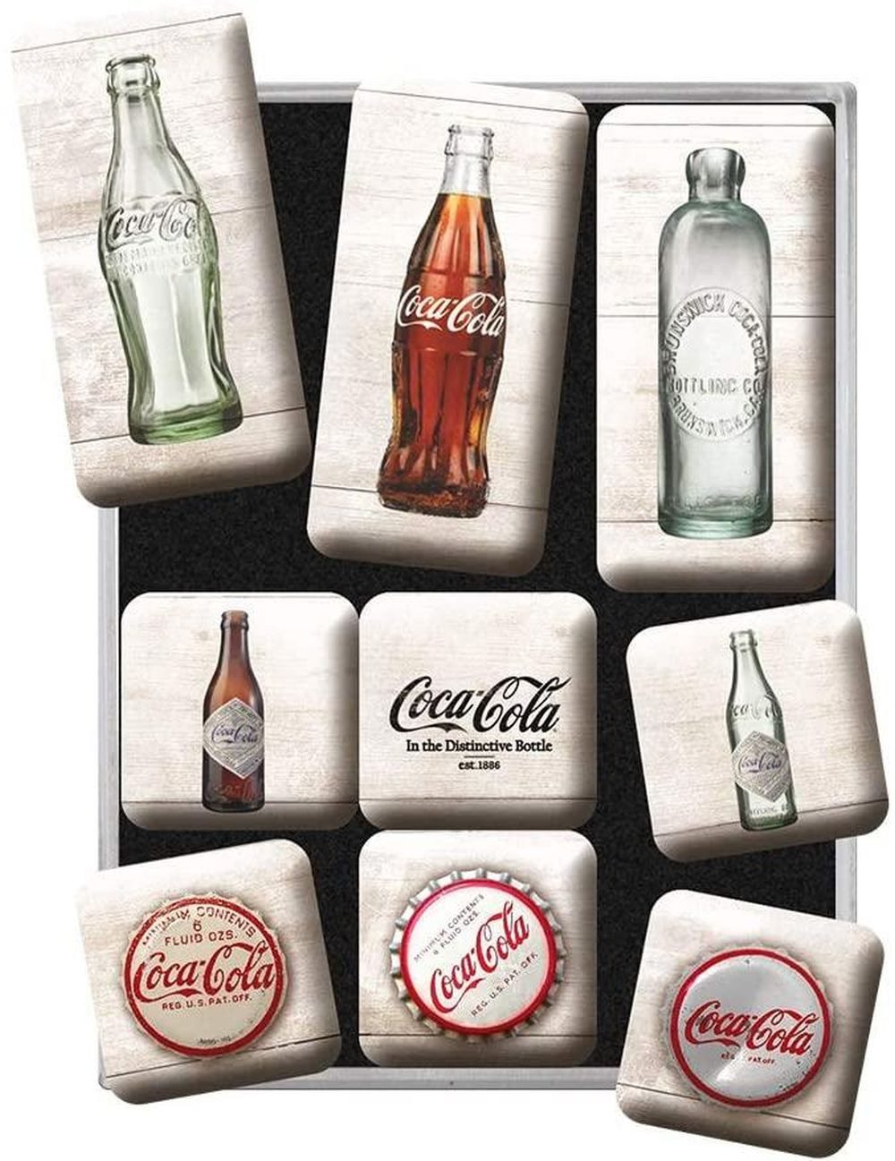 Nostalgic-Art Magnet 9tlg. Magnetset - Coca-Cola - Bottle Timeline