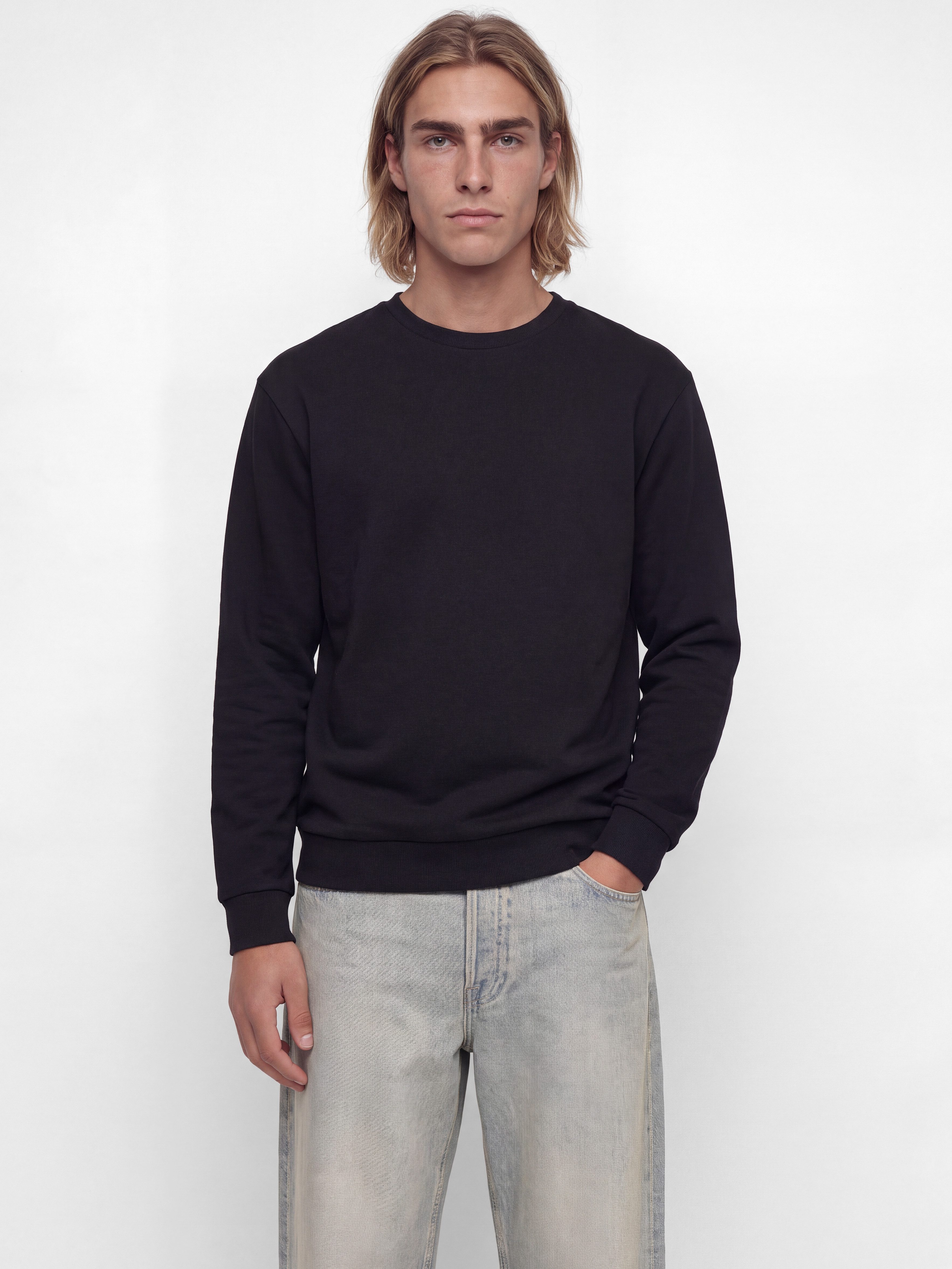 Jack & Jones Sweatshirt JJEBRADLEY SWEAT CREW 2PK MP (Packung, 2-tlg) Materialmix, relaxed fit – Bild 3 von 5