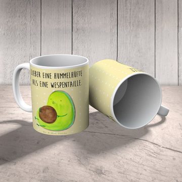 Mr. & Mrs. Panda Tasse Avocado Pfeifen - Gelb Pastell - Geschenk, Tasse Sprüche, Geschenk Ta, Keramik, Herzberührende Designs