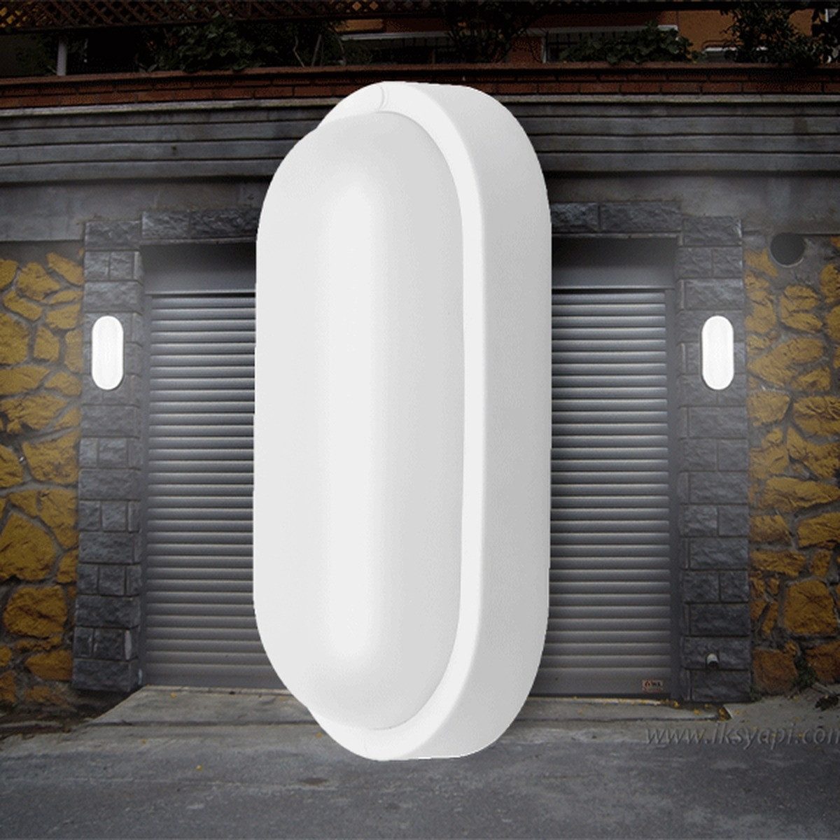 Braytron LED Deckenleuchte LED 18W Wand Decken Leuchte Oval Feuchtraumleuchte Weiß Außen, LED fest integriert, Kaltweiß, Langlebig