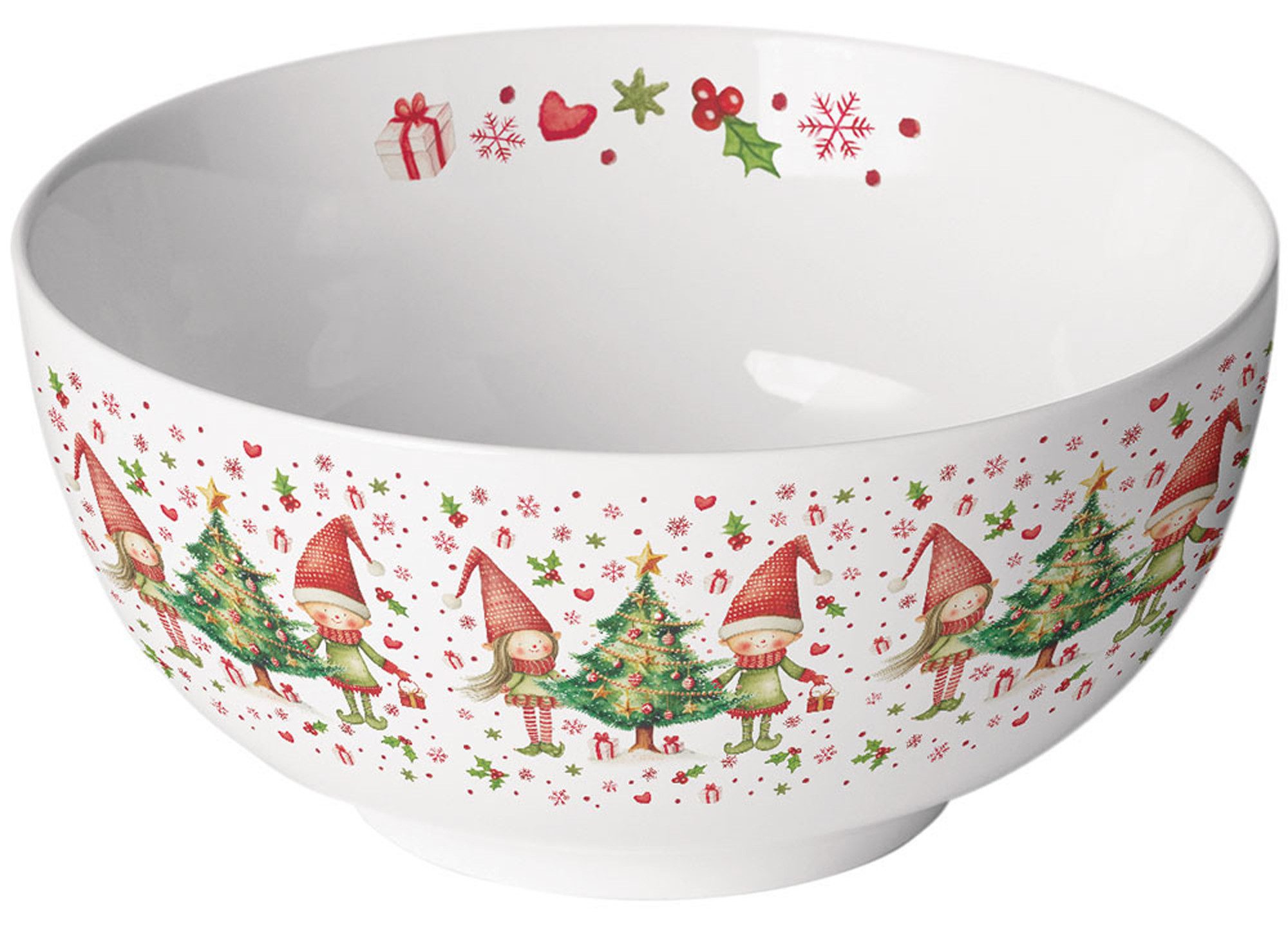 Ambiente® Müslischale Elves by the tree, Porzellan, (1-tlg), Porzellan-Schüssel New Bone China Ø 14 Höhe 6,5cm Volumen ca.0,4l