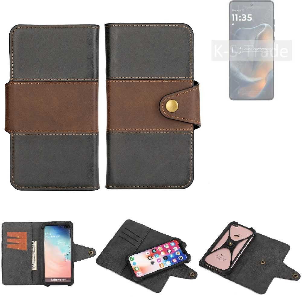 K-S-Trade Handyhülle für Motorola Edge 60, Handyhülle Schutzhülle Hülle Bookstyle Wallet-Case Bumper