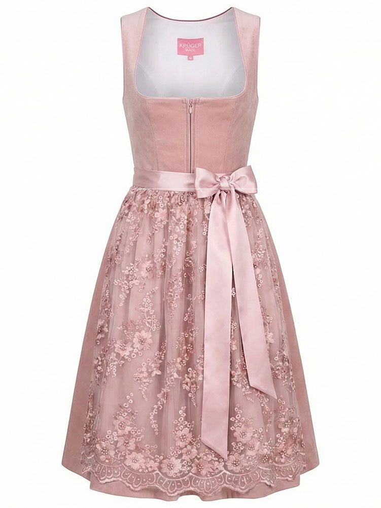 Krüger Madl Dirndl Dirndl Lovira 60cm Länge rose günstig online kaufen