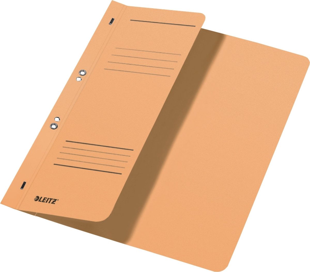 LEITZ Hefter Ösenhefter A4 1/2 Vorderdeckel Karton Amtsheftung chamois Packung mit