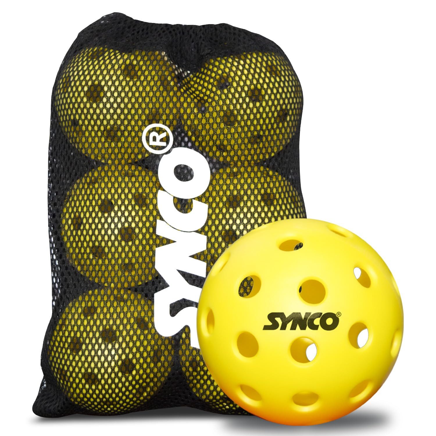 GICO Pickleball Synco Pickleball Outdoor 40 Loch – Offizielle Größe, 6 St. - 1062
