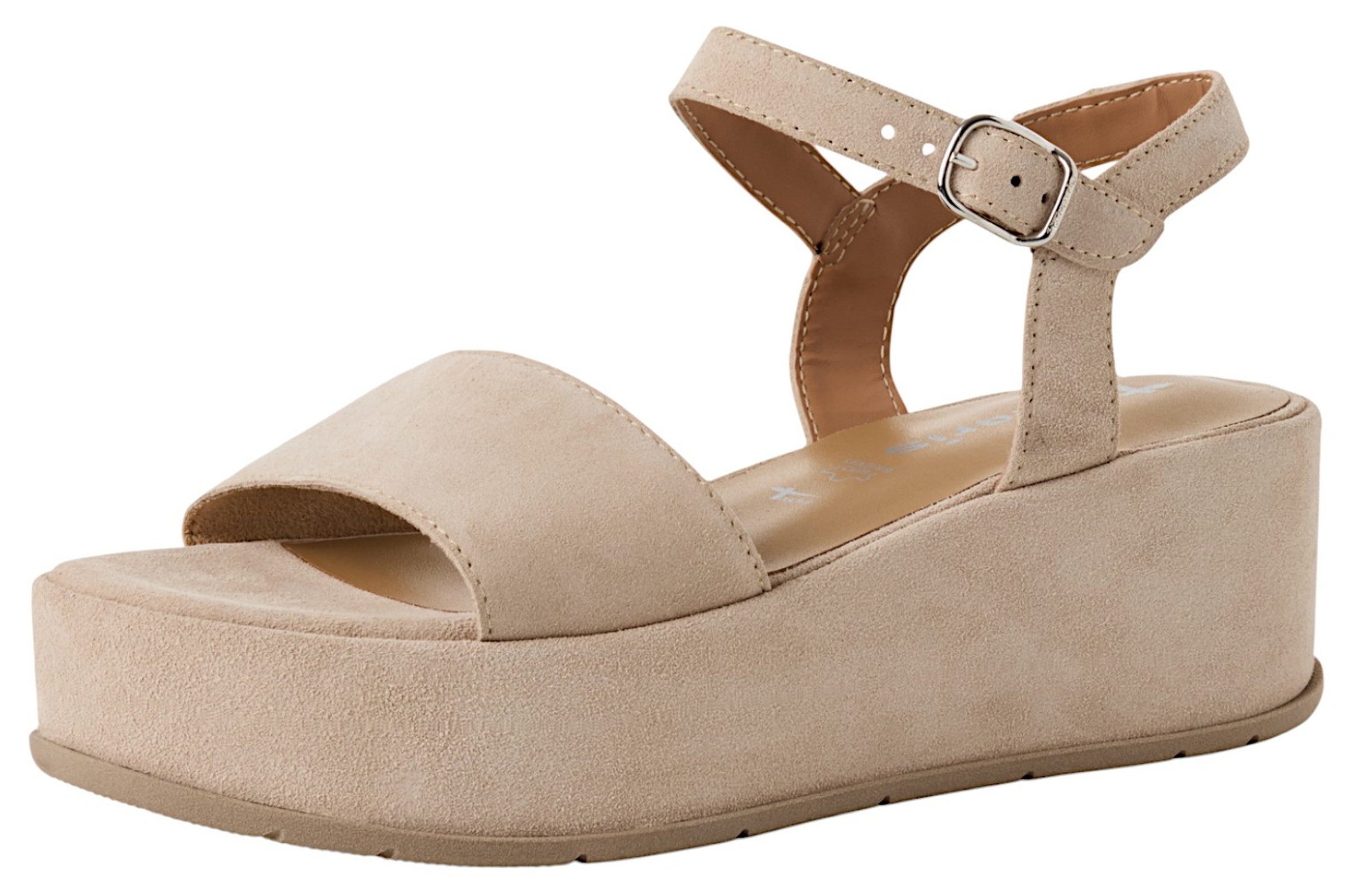 Tamaris 1-28020-42 419 Ivory Suede Sandale