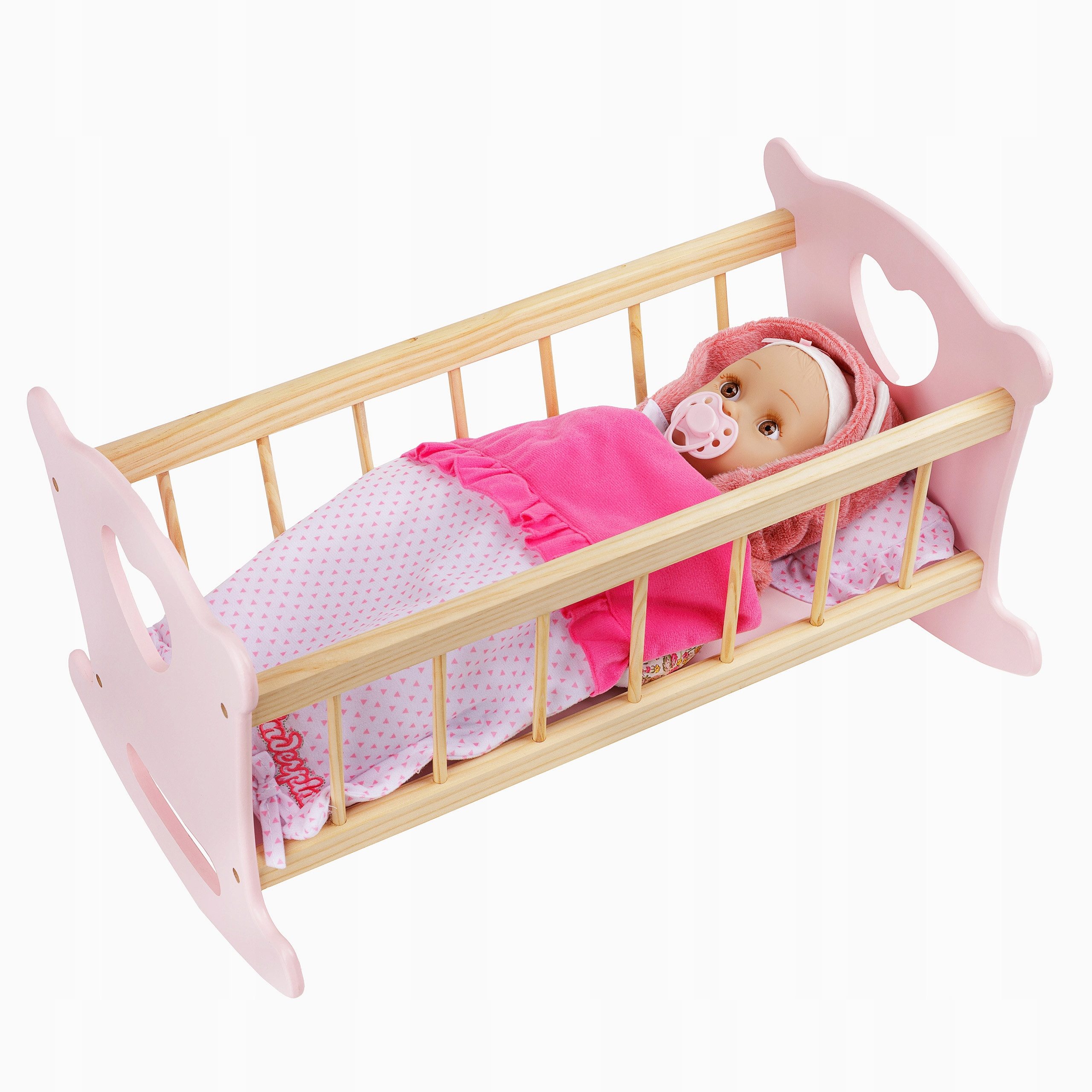 kinderplay Puppenbett Puppenbettwäsche Set – Kissen & Decke – Für Puppen 20–40cm (Set)