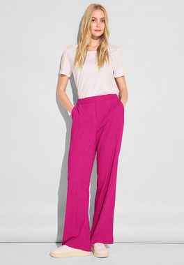 STREET ONE Palazzohose Street One - weite Hose - Sommerhose high Waist - Crinkle Wide Leg