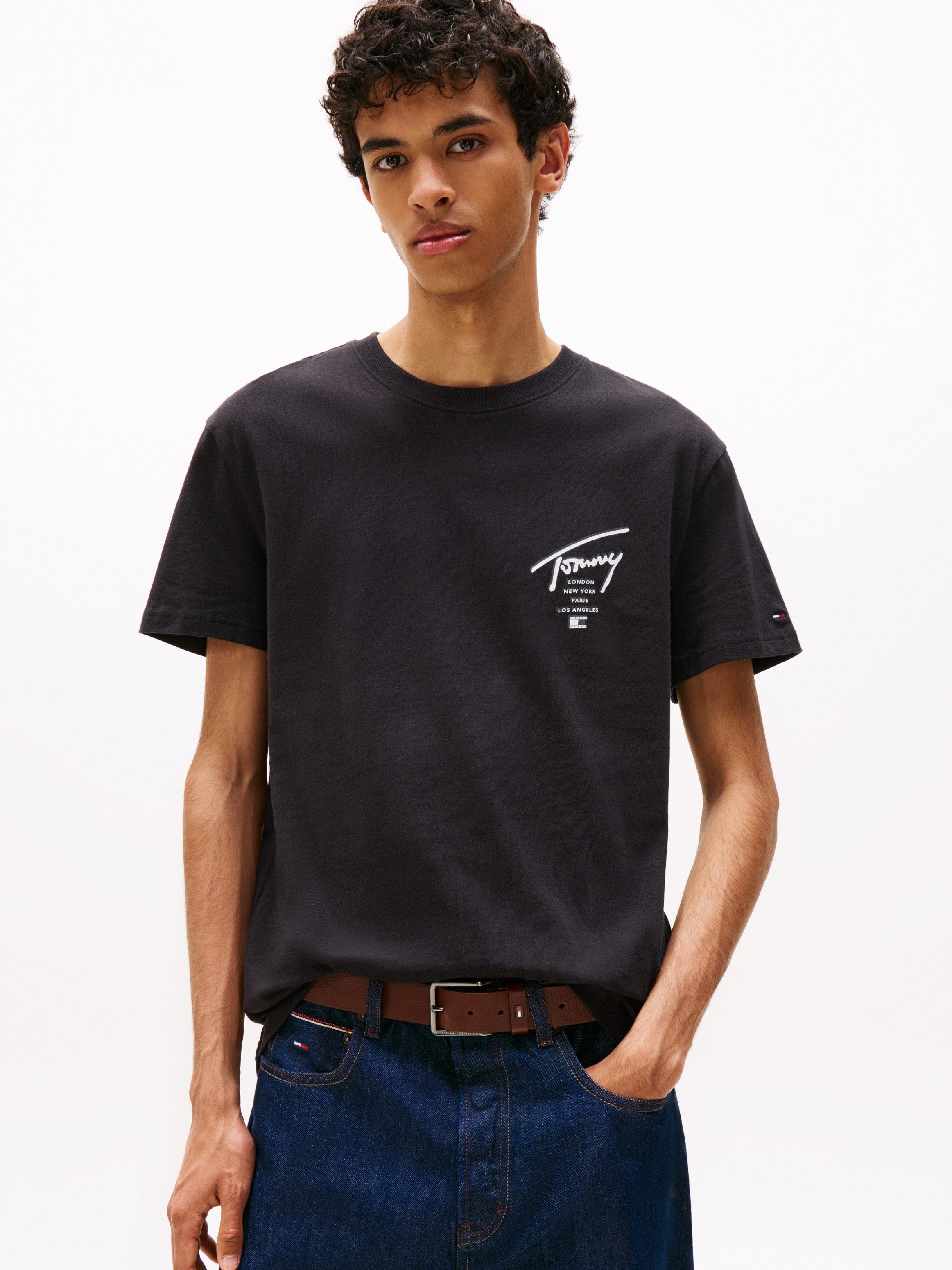 Tommy Jeans T-Shirt TJM SIGN CITY TEE EXT Rundhals, regular fit, großer Rüc günstig online kaufen