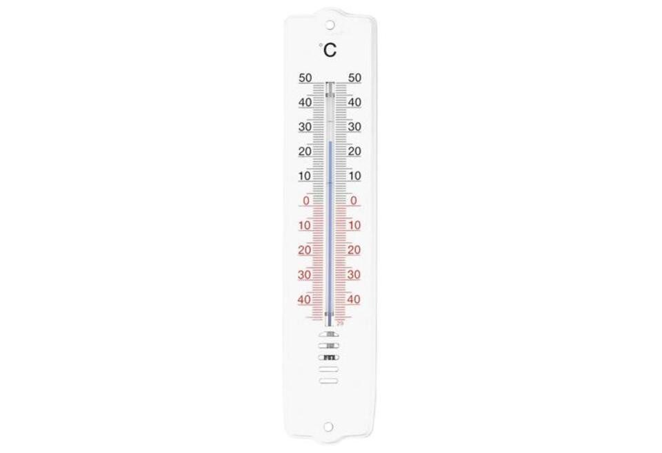 TFA Dostmann Raumthermometer Innen- / Außenthermometer Aluminium 4,4x0,9x20,7 cm weiß, 1-tlg.