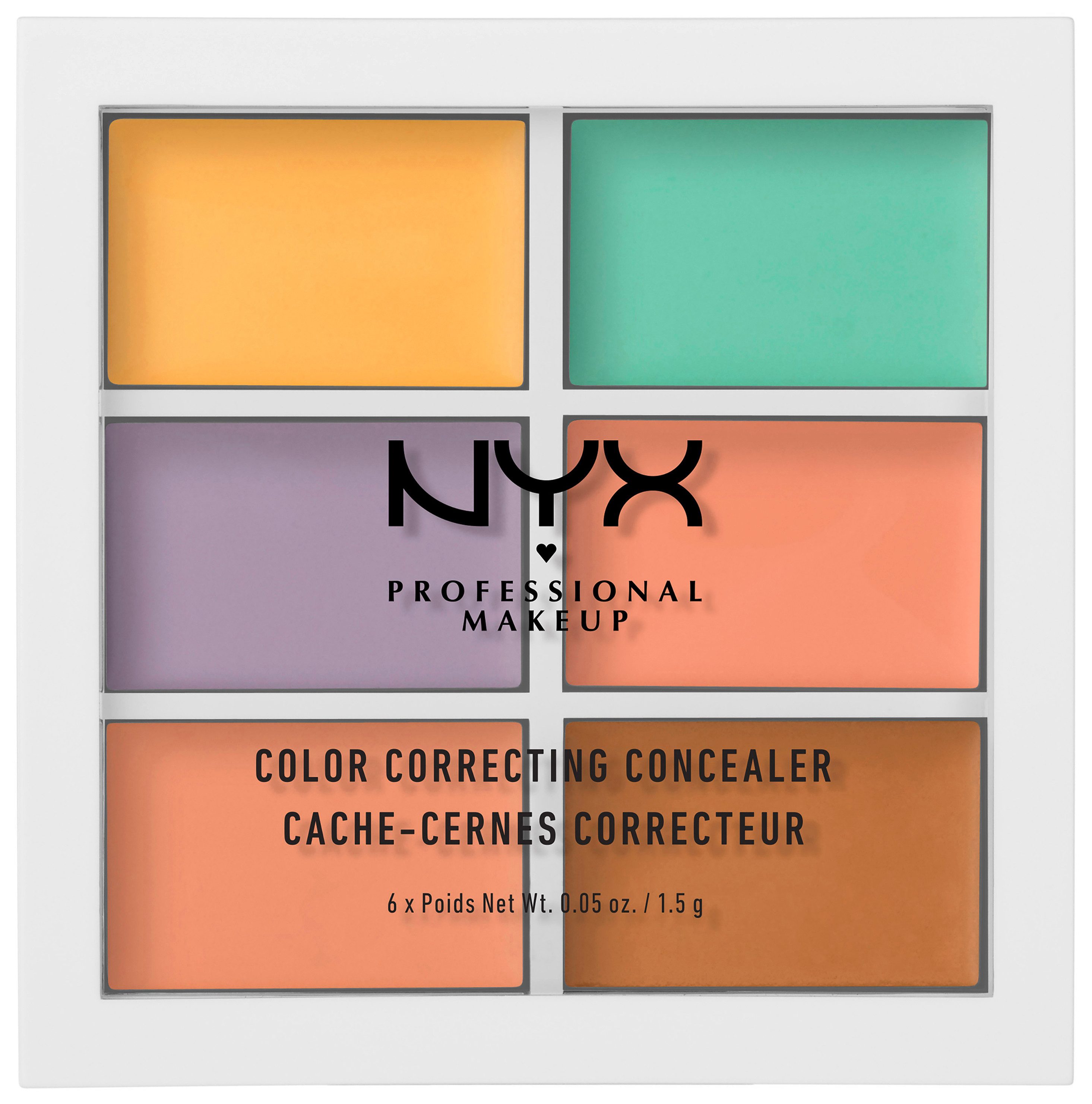 NYX PROFESSIONAL MAKEUP Concealer Color Correcting Palette, ideal zum Abdecken von Hautunreinheiten und Farbunebenheiten