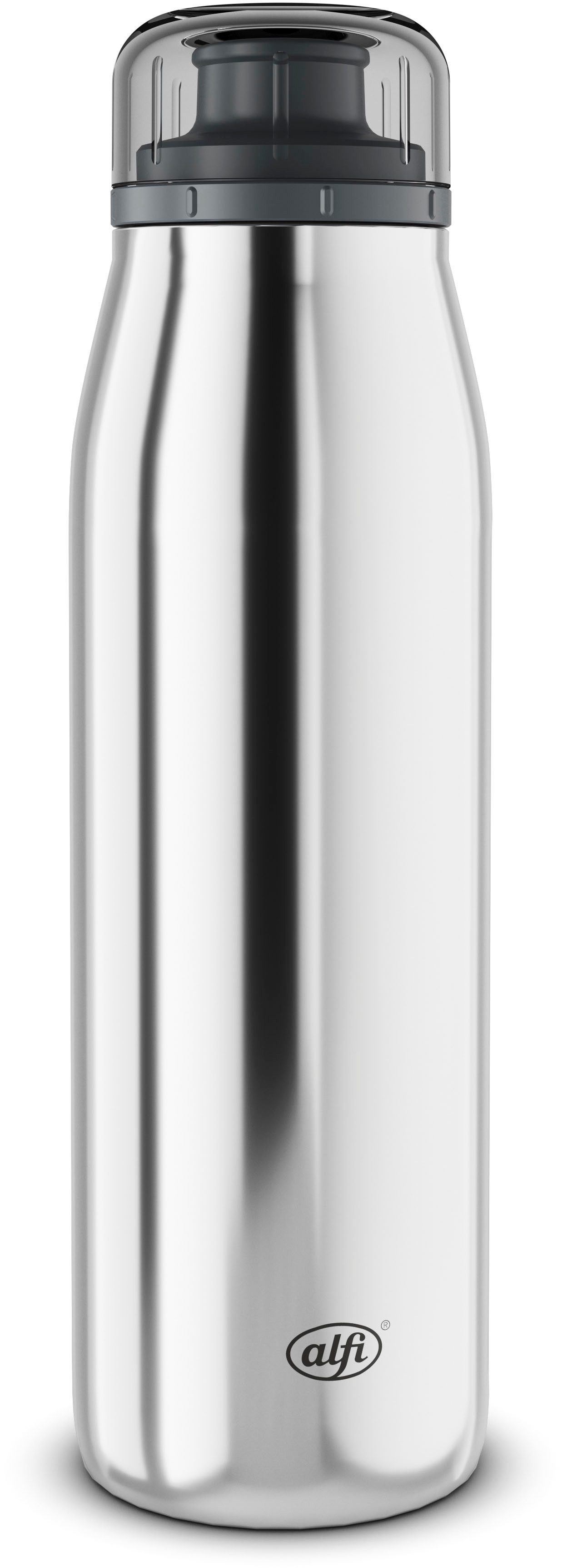 Alfi Isolierflasche ISO BOTTLE, Edelstahlkörper, spülmaschinenfest, 0,5l, 12h heiß & 24h kalt, Trinköffnung mit konsistentem Trinkfluss