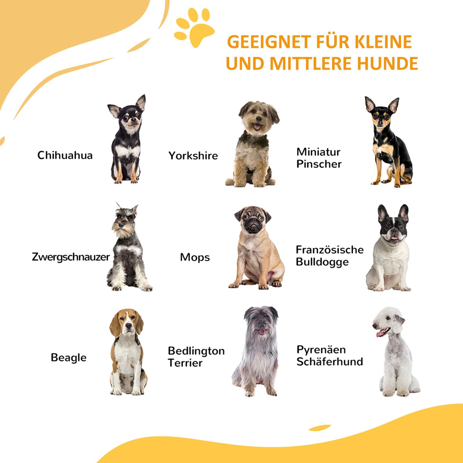 PawHut Hundegitter Treppenschutzgitter mit Türschutzgitter Auto-Close Doppelverriegelung (Kaminschutzgitter, 1 St., Hundeabsperrgitter), ohne Bohren für kleine  – Bild 4 von 5