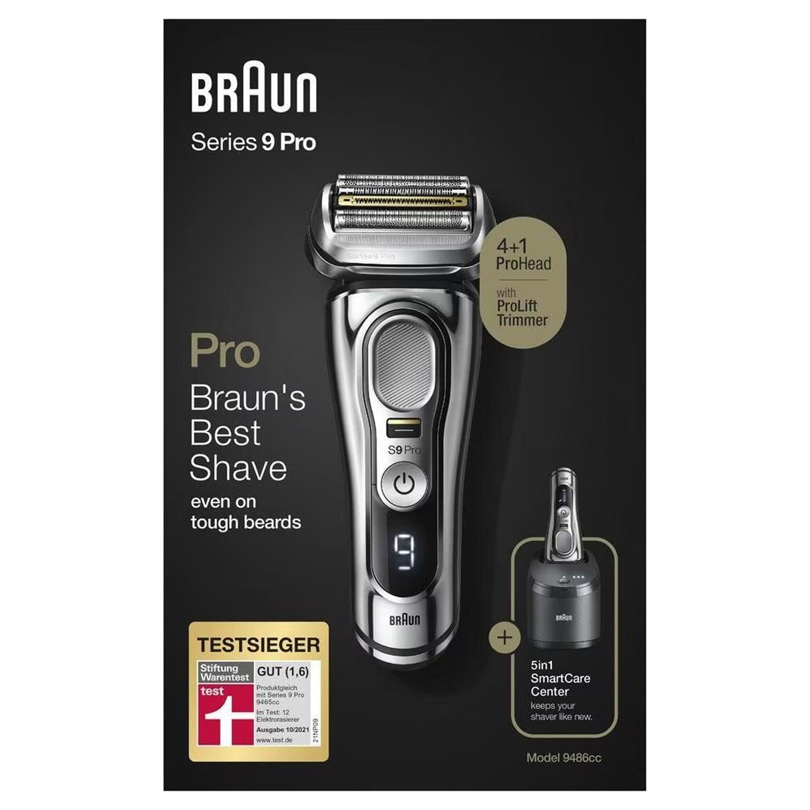 Braun Elektrorasierer Series 9 9486cc schwarz|silberfarben