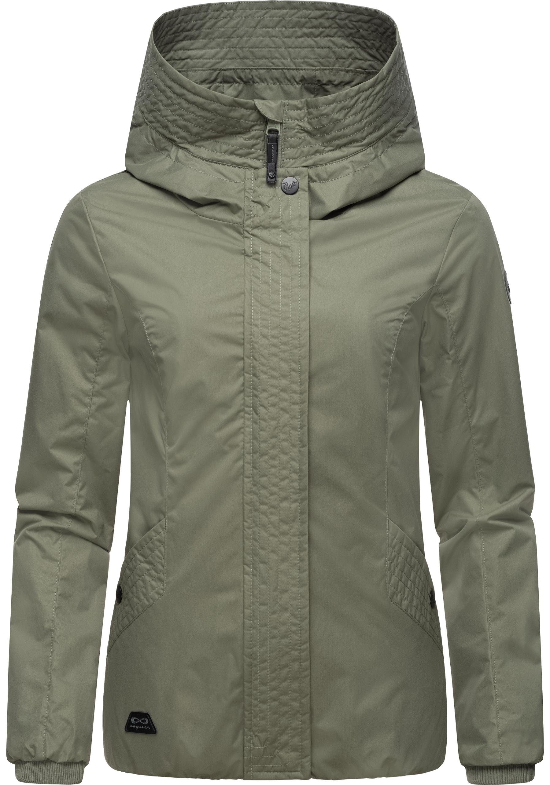 Ragwear Outdoorjacke Vannesa Wasserdichte Damen Übergangsjacke mit Kapuze