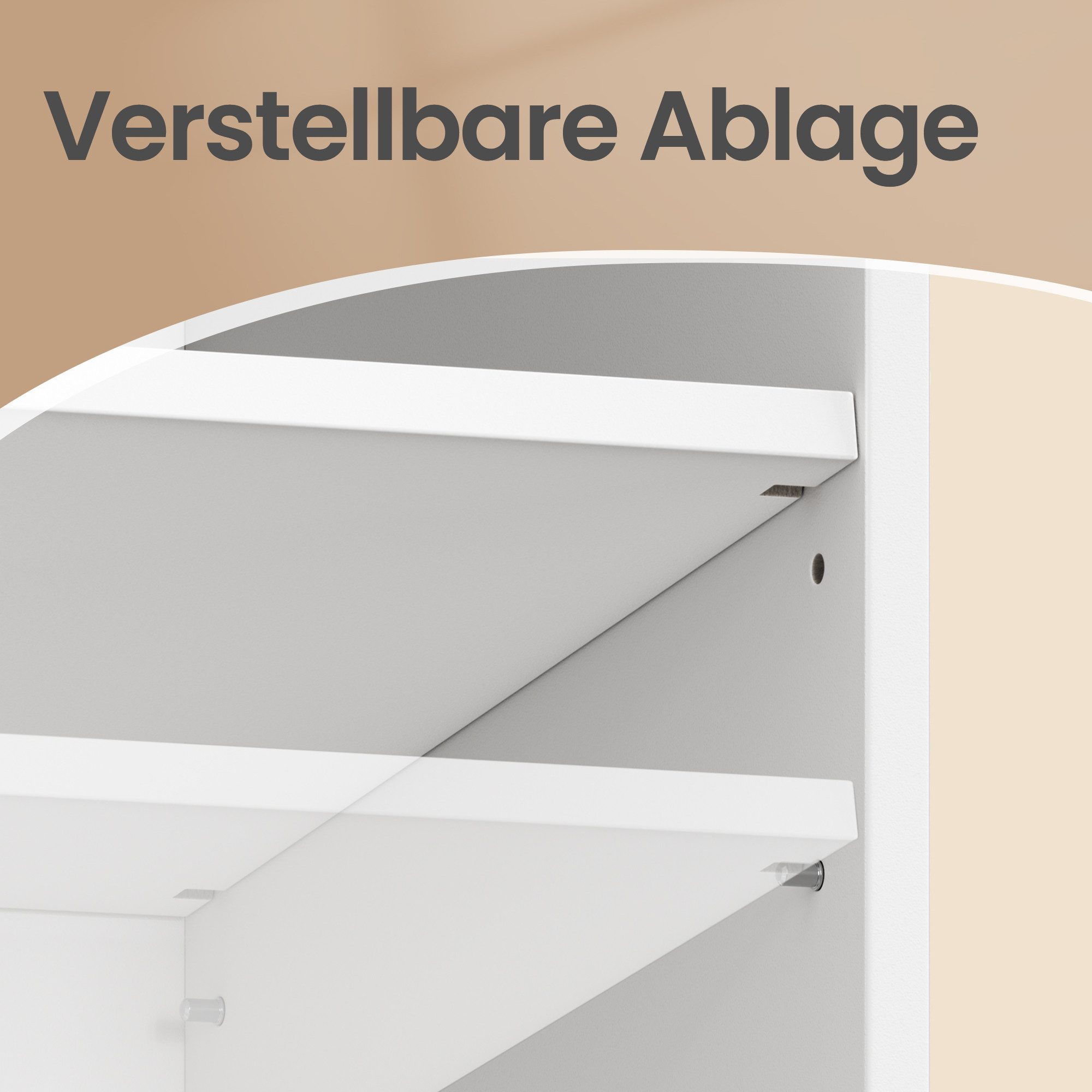 VASAGLE Lowboard TV-Schrank mit verstellbarer Ablage, 147cm lang, für Fernseher bis zu 65 Zoll, Wohnzimmer, Modern – Bild 4 von 5