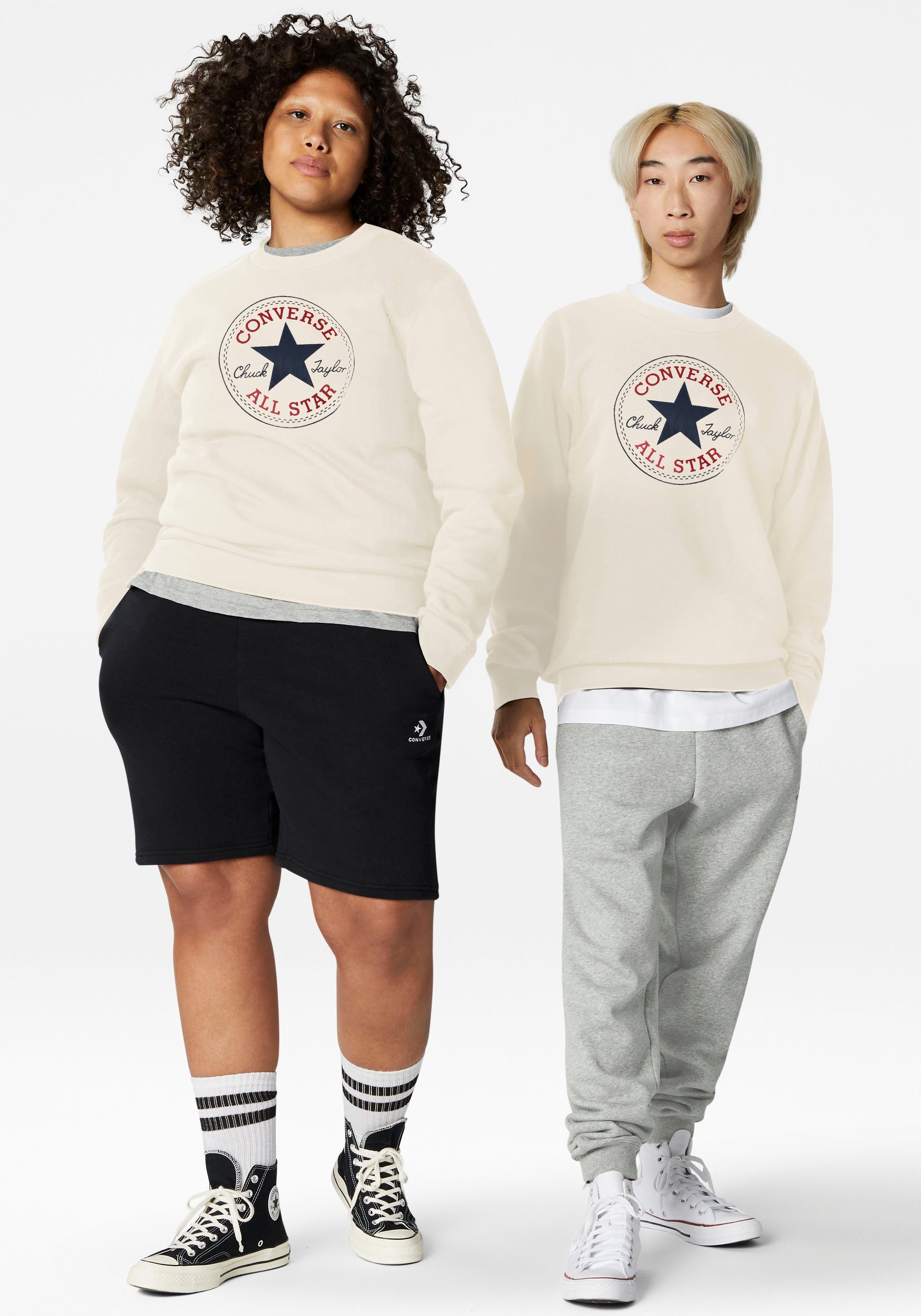 ALL Converse Sweatshirt UNISEX BACK BRUSHED EGR STAR PATCH