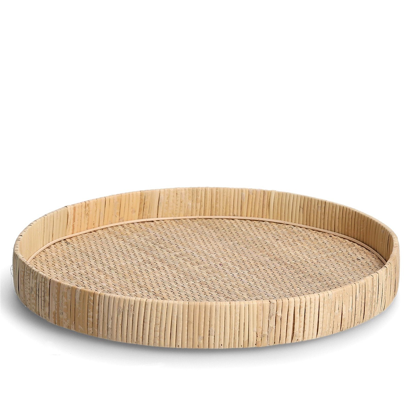 HTI-Living Tablett Dekotablett Rattan rund, Rattan, (Stück, 1-tlg), Serviertablett