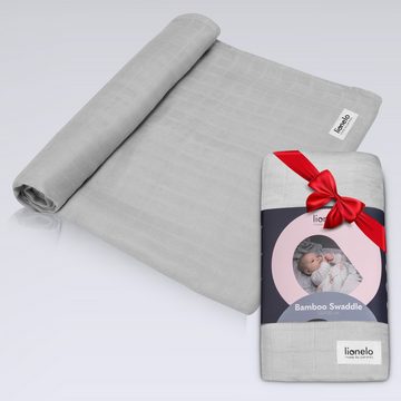 Kinderdecke LO-BAMBOO SWADDLE GREY STONE, lionelo, Antibakteriell, antimykotisch und antiallergisch Geruchsabweisend