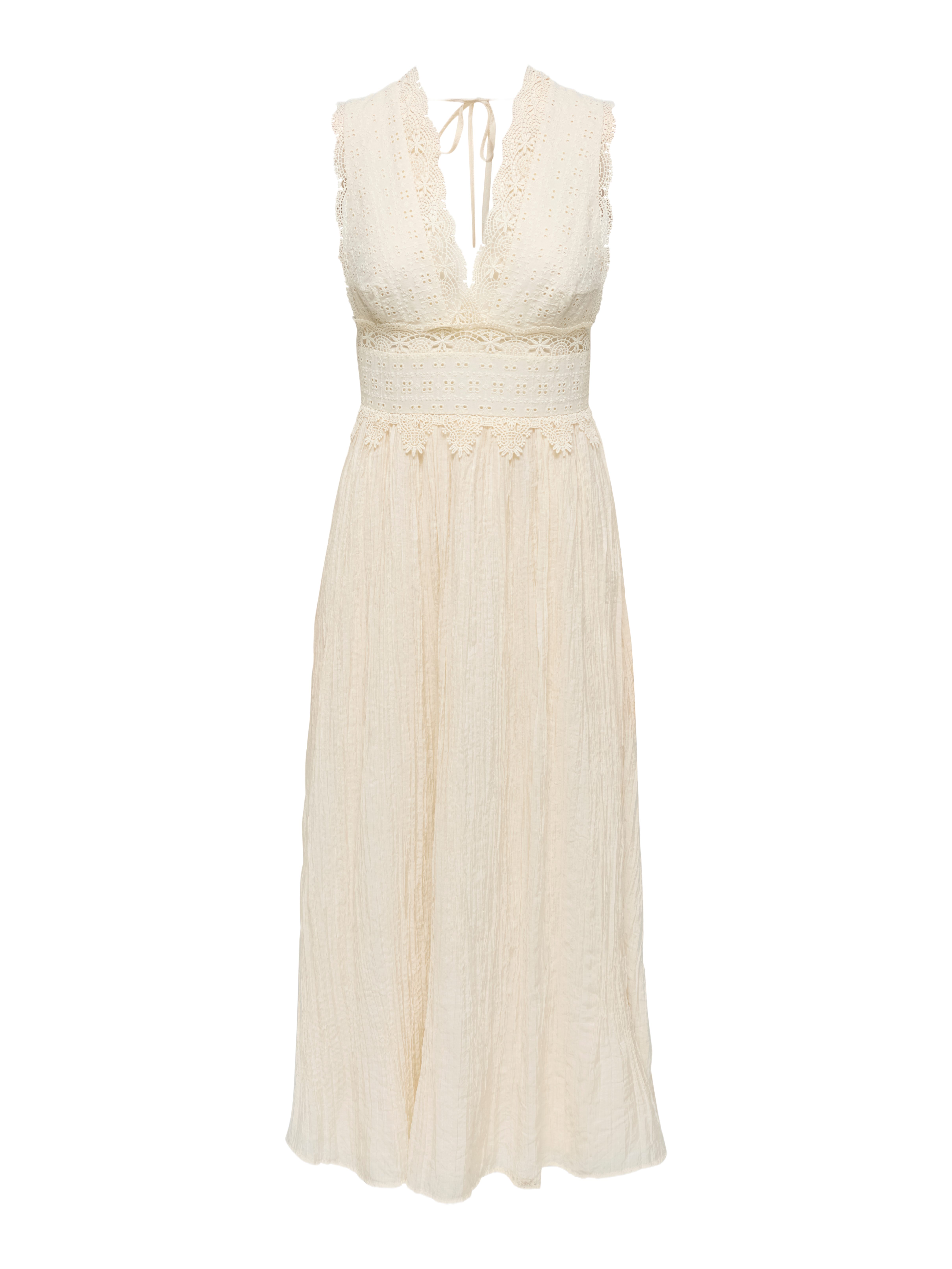 ONLY Partykleid UNIT SUPPLY natur,Casual,Viskose,Unifarben,V-Ausschnitt,Ärmellos,Regular Fit