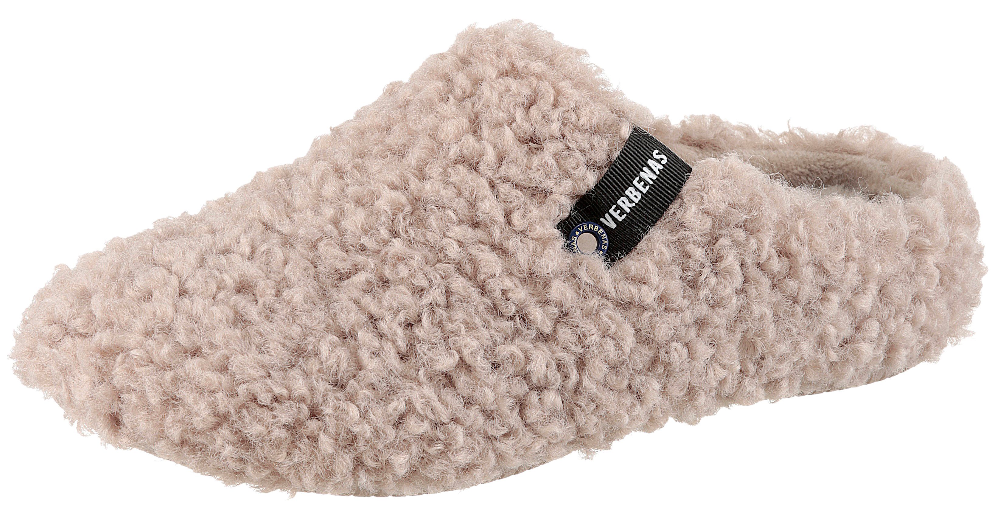 VERBENAS Pantoffel, Hausschuh, Homeslipper, Clog in kuscheliger Optik