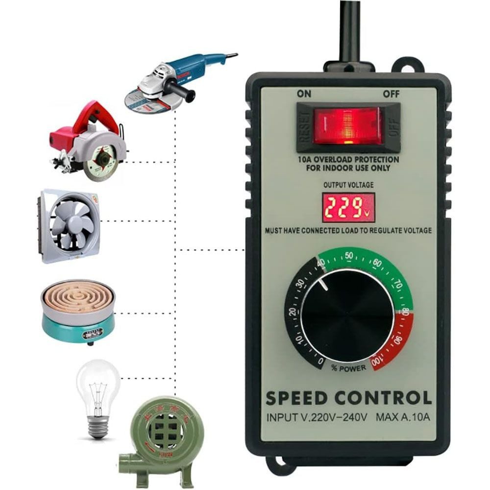 PRIISF Deckenventilator AC Motor Regler Spannungsregler Drehzahlschalter Ventilatoren Motoren, 4000W 220-240V Motordrehzahlsteuerung Drehzahlregler Dimmer Controller