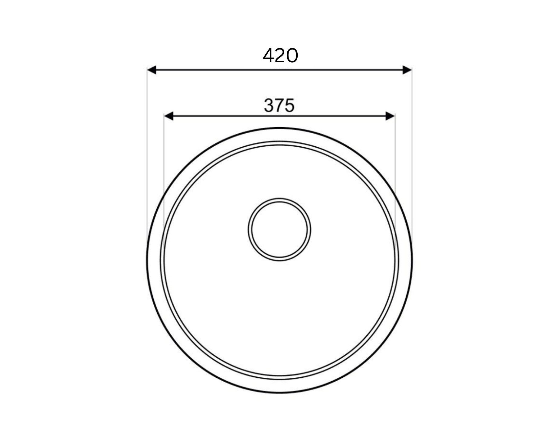 Faizee Home Edelstahlspüle Edelstahl Einbauspülen – Verschiedene Modelle, Modern und Langlebig, Rund, 42/17 cm