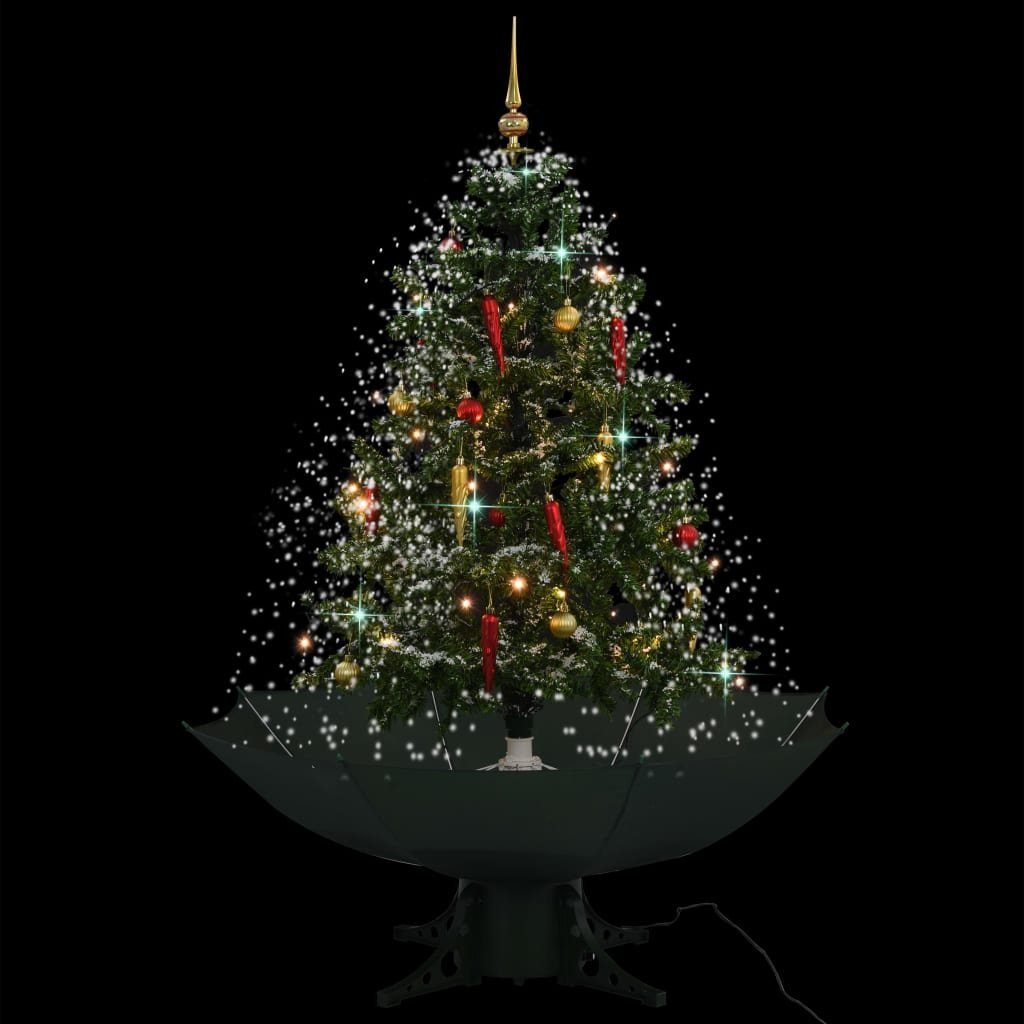 Künstlicher Weihnachtsbaum 70 DOTMALL Schirmfuß mit Höhe 140 Grün Zweigen, cm und Tannenbaum