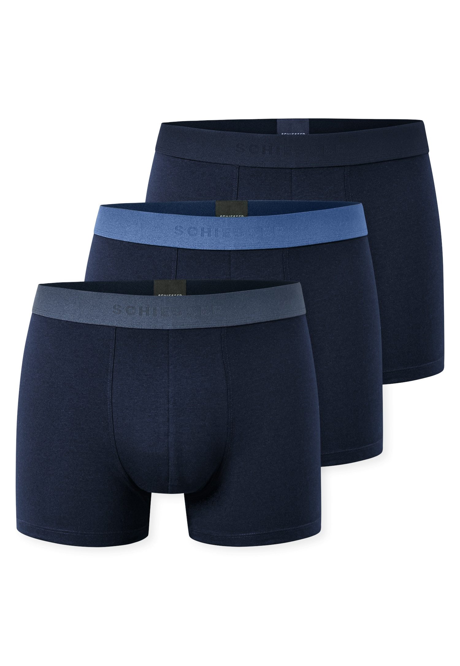Schiesser Boxershorts 95/5 Multipacks (3er Pack) ohne Eingriff, Logobund, k günstig online kaufen