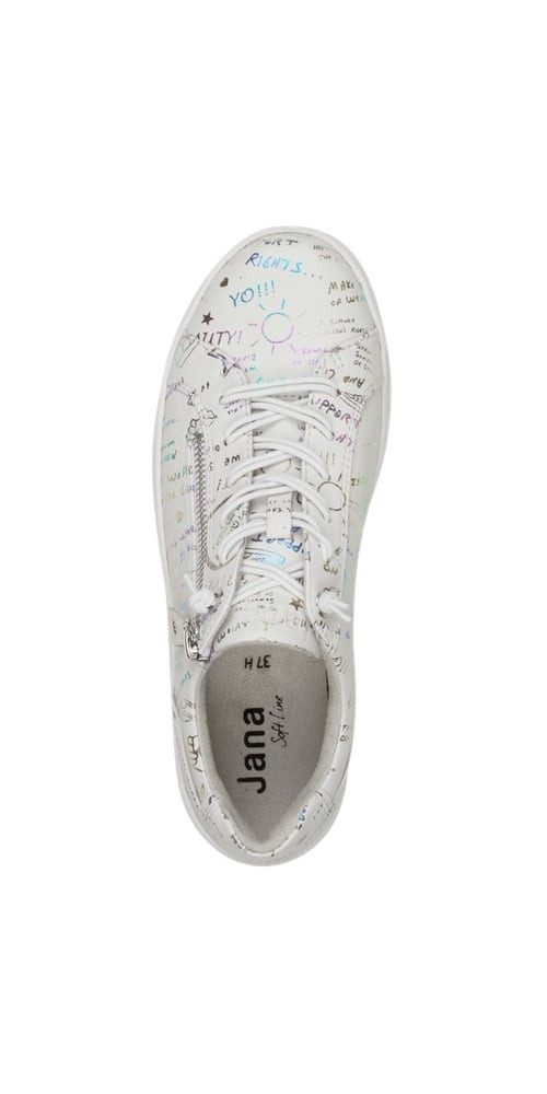 Jana 23660-42 weiss/bunt Damen Sneaker