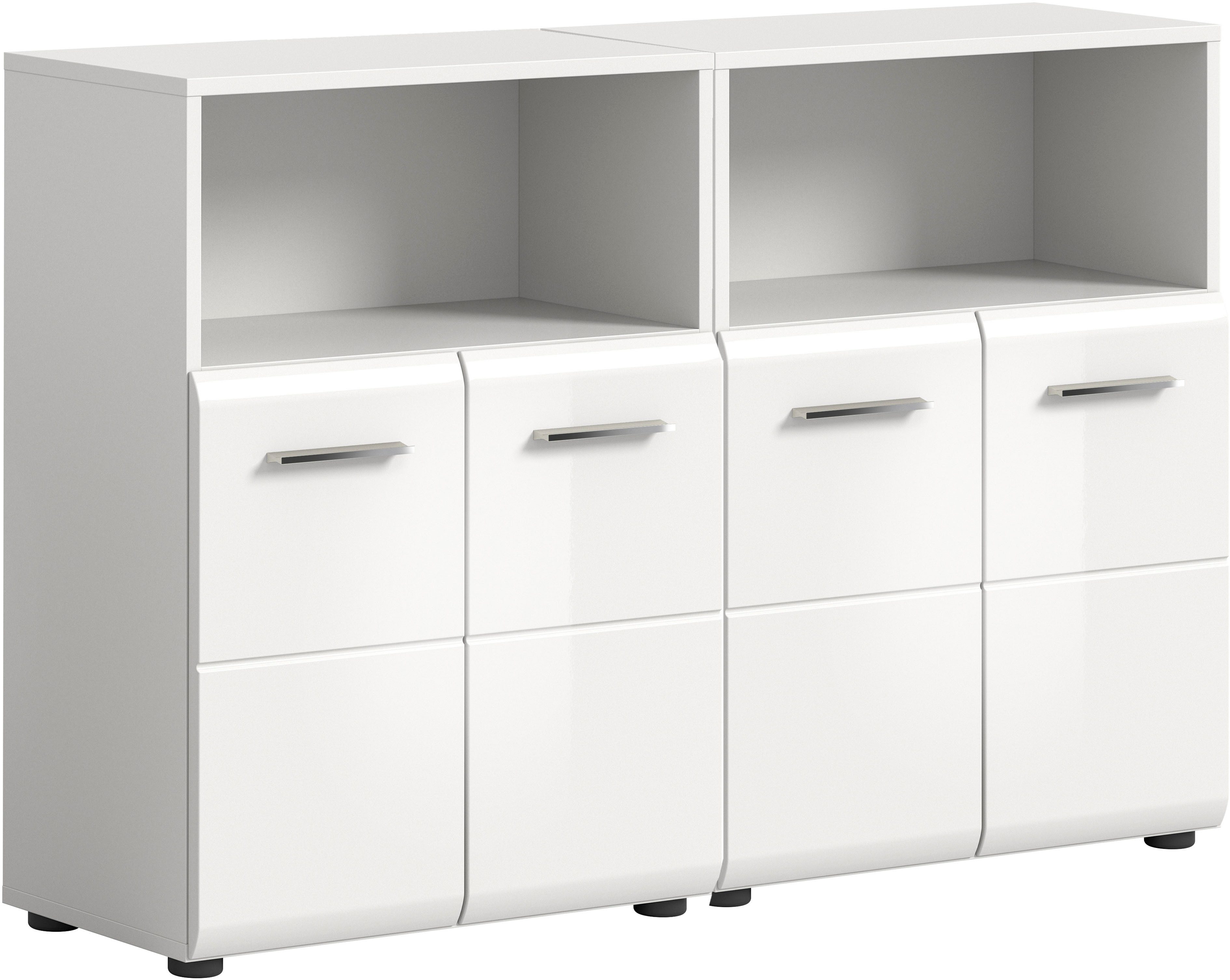 Badmöbel-Set FLORENZ, TOPSELLER!, 2-teilige Badkombination, hochwertige MDF-Front