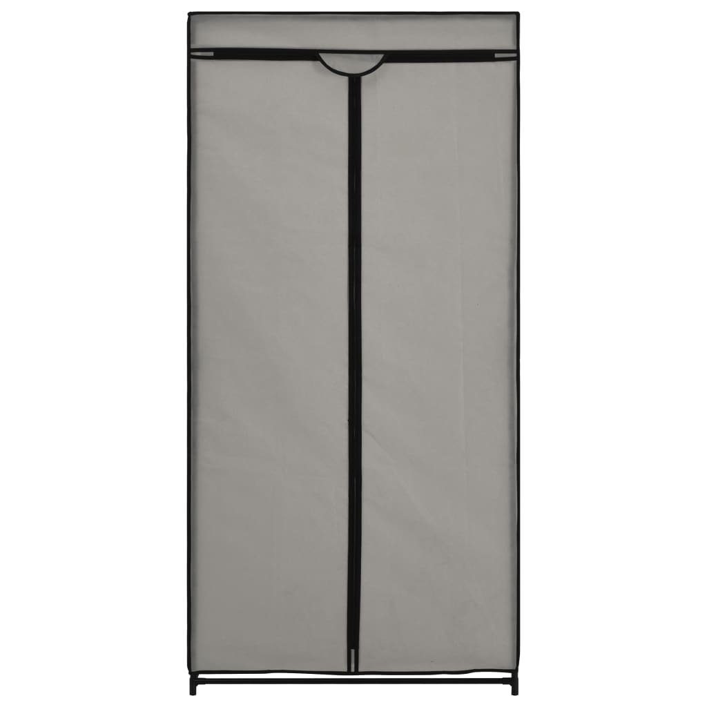 Stk. 2 cm (1-St) 75×50×160 vidaXL Kleiderschränke Kleiderschrank Grau