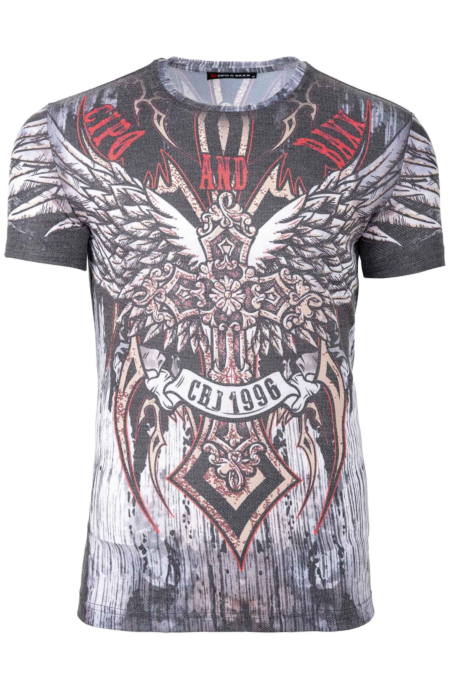 Cipo & Baxx Print-Shirt Auffälliges Kurzarm günstig online kaufen