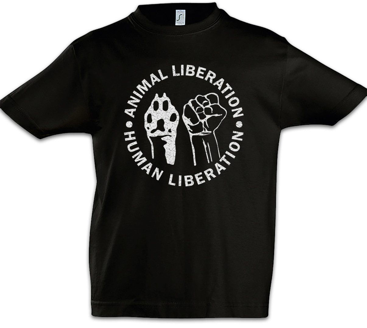 Print-Shirt Animal Liberation Kinder T-Shirt Vegan Vegetarier Veganer Speziesismus