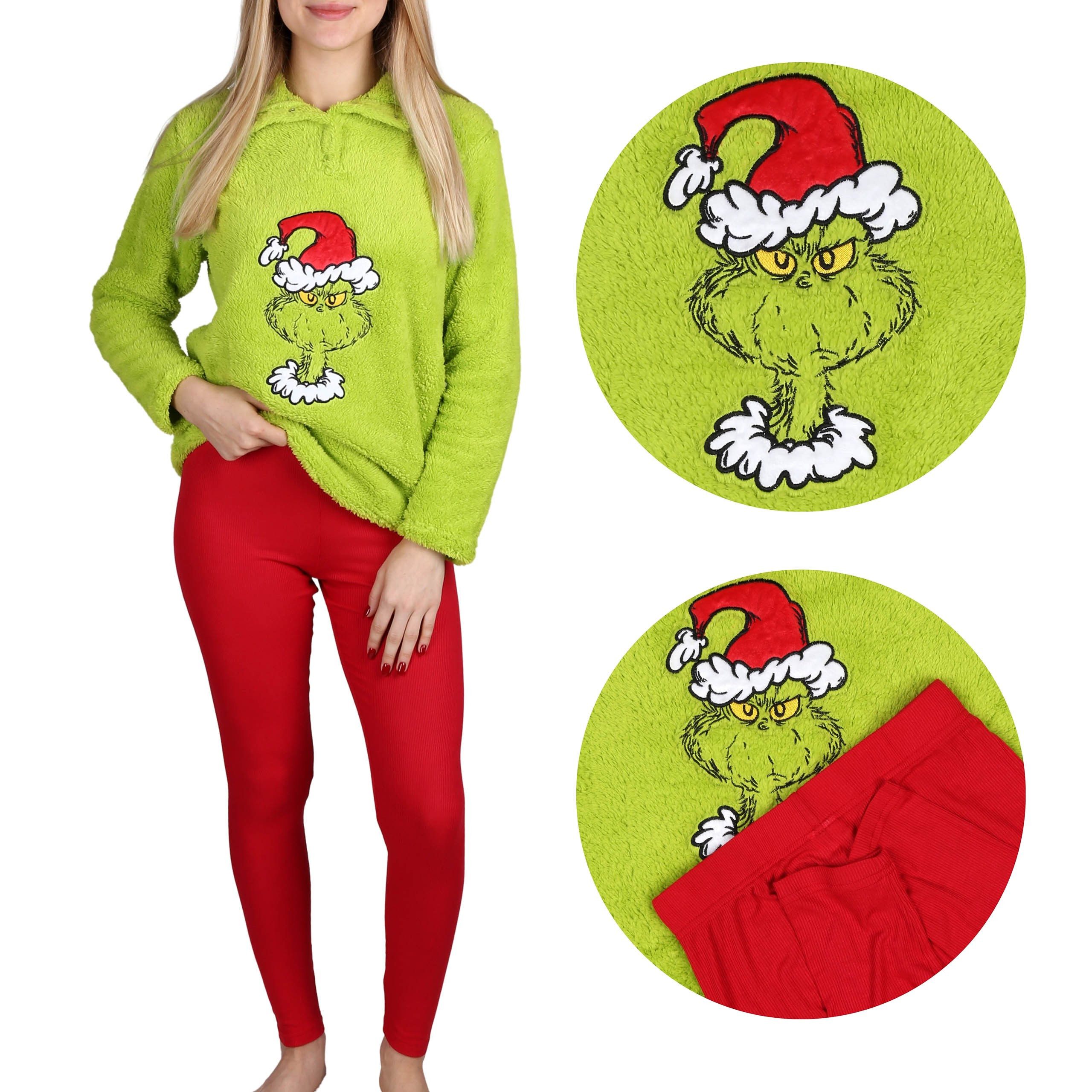 Sarcia.eu Schlafanzug The Grinch Zweiteiliger Damen Pyjama für Weihnachten,langarm, XS