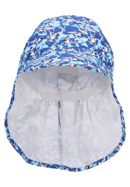 Sterntaler® Schirmmütze Schirmmütze Nackenschutz Haie (1-St., Sommermütze mit Größenregulierungsband idealer Sonnenschutz für Kinder) Babyhut mit Nackenschutz bedruckt mit süßen Motiven