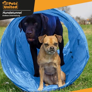 all Pets United Agility-Tunnel Hundetunnel Spieltunnel, inkl. Heringe und Transporttasche Hundehöhle