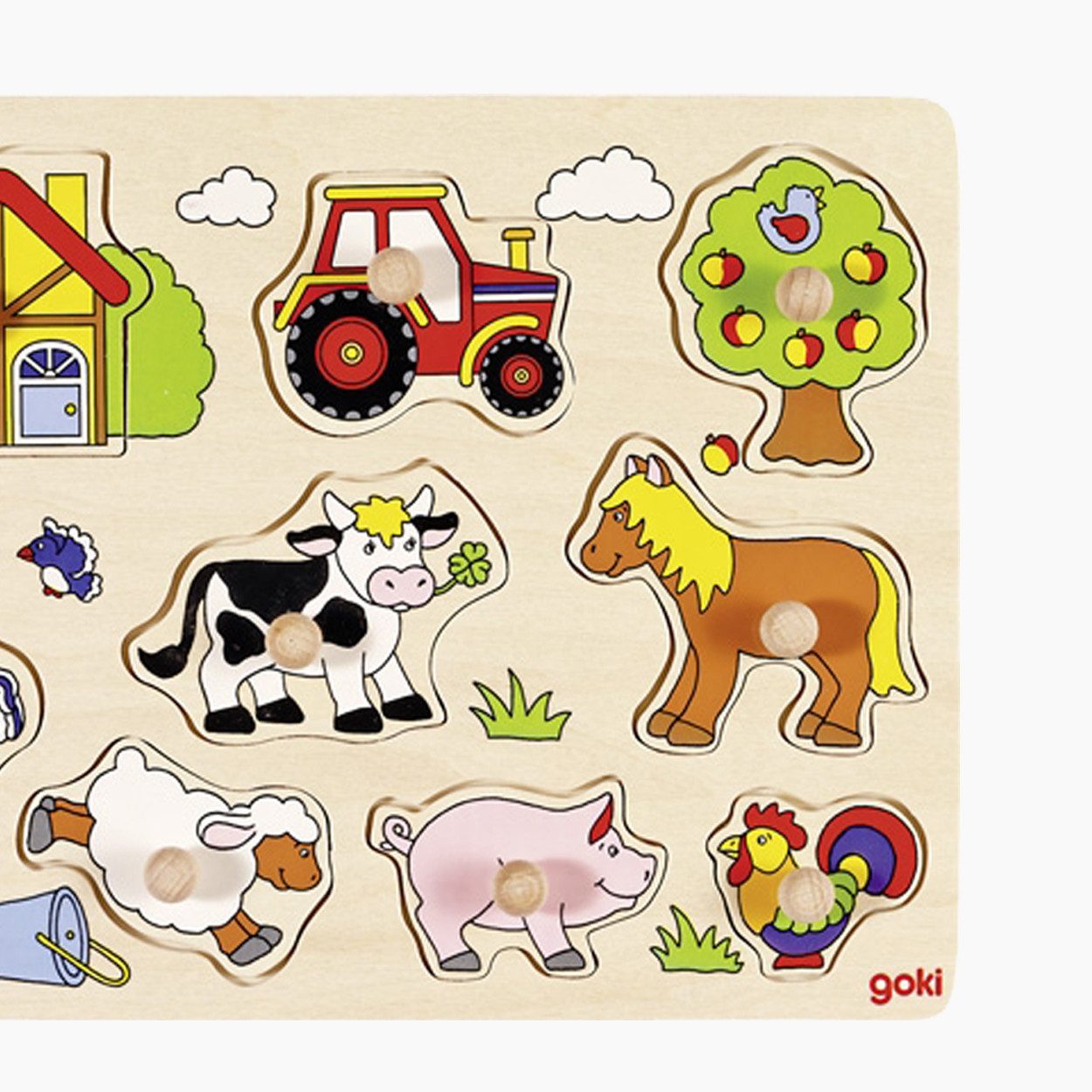 goki Steckpuzzle Steckpuzzle Bauernhof 6, 9 günstig online kaufen