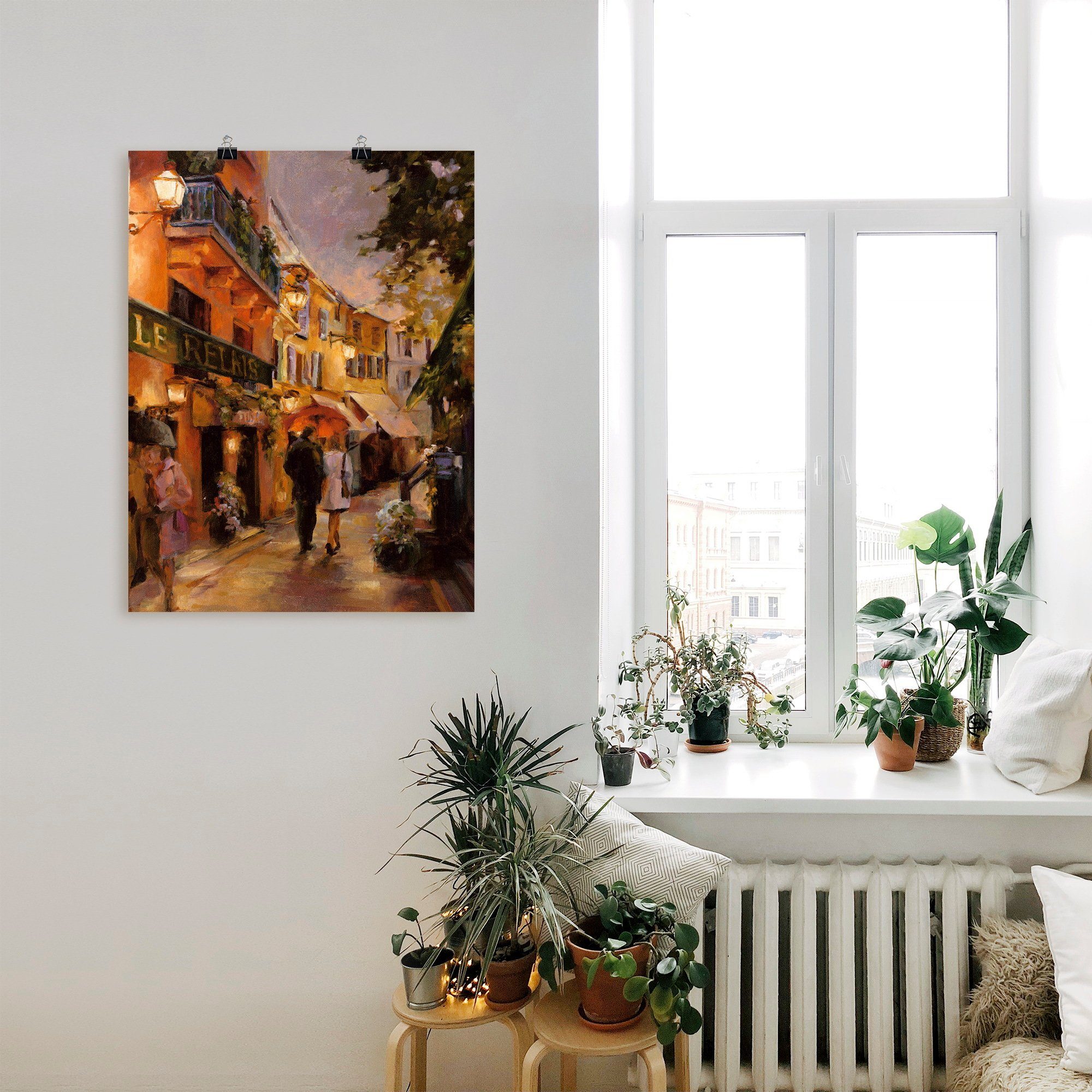 in (1 versch. Artland Größen Wandaufkleber Frankreich Leinwandbild, Poster in St), Abend Wandbild I, als Paris oder